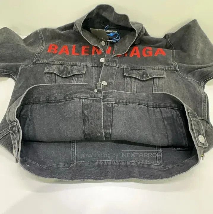 Balenciaga Balenciaga Chest Logo Black Denim Jacket. Size US L / EU 52-54 / 3 - 8 Thumbnail