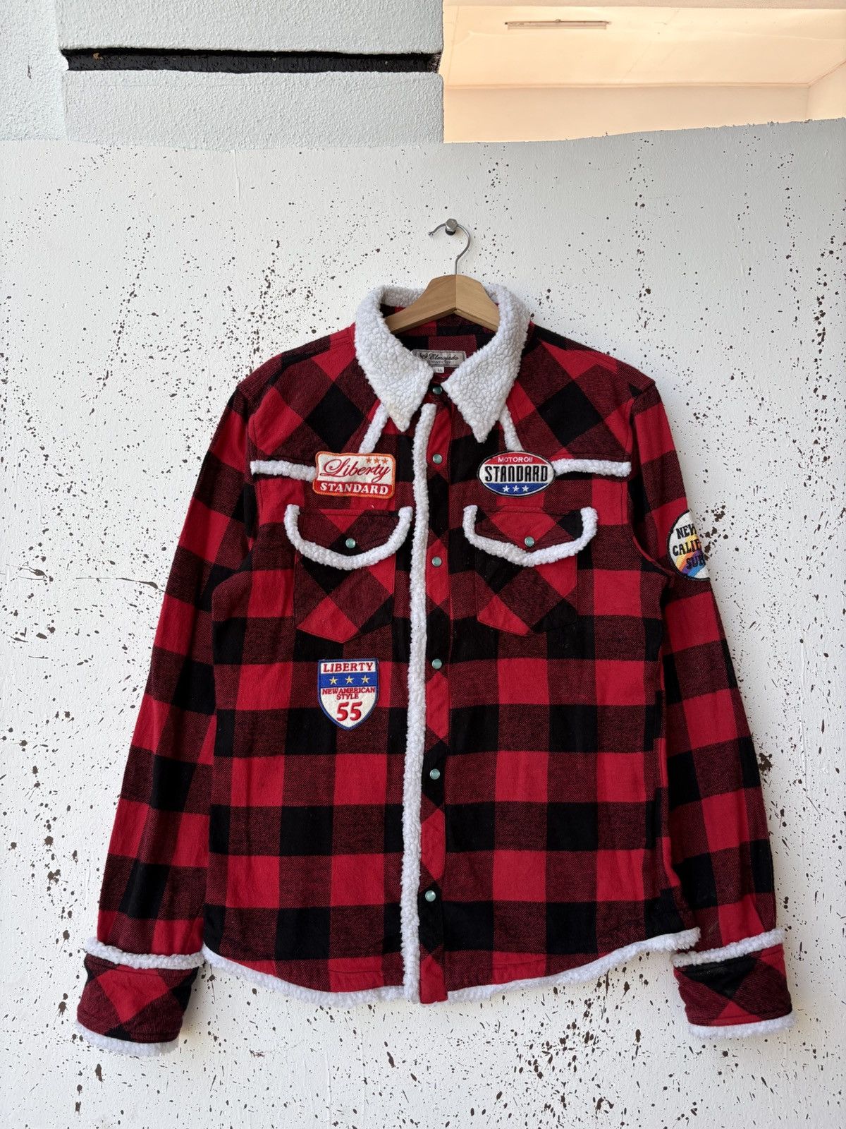 Japanese Brand Christmas Theme Sherpa Paneled Tartan Patches California USA Size US M / EU 48-50 / 2 - 1 Thumbnail