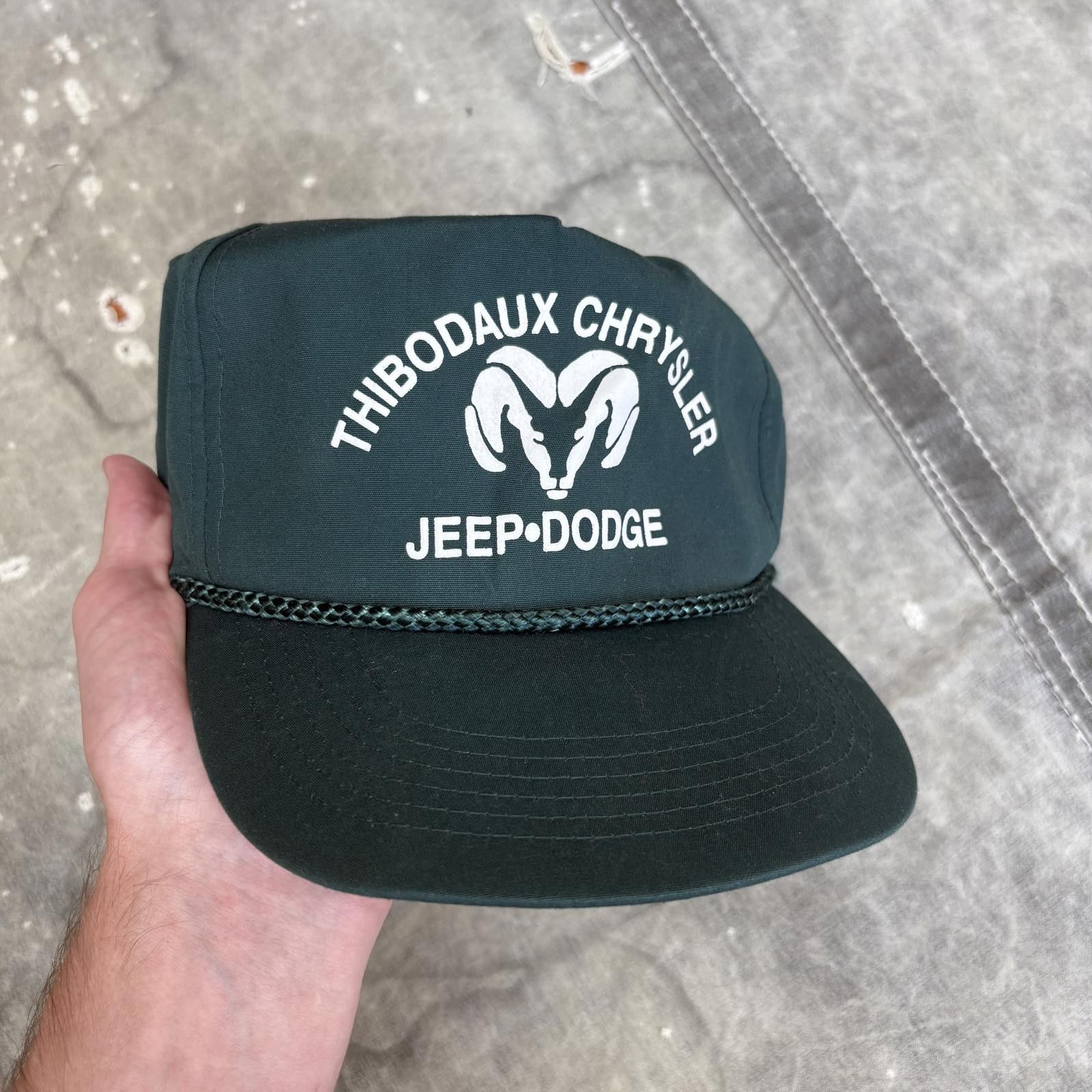 Jeep Vintage 90s Forest Green Chrysler Jeep Dodge SnapBack Hat Size ONE SIZE - 1 Thumbnail