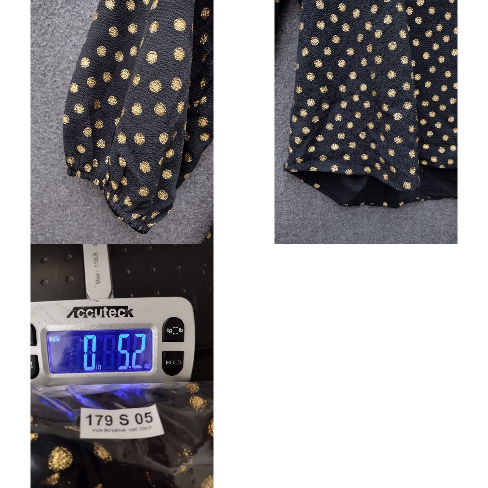 Vintage Harve Benard Blouse Off Shoulder 3/4 Sleeve Polka Dot Gold Black L Womens Size L / US 10 / IT 46 - 8 Thumbnail