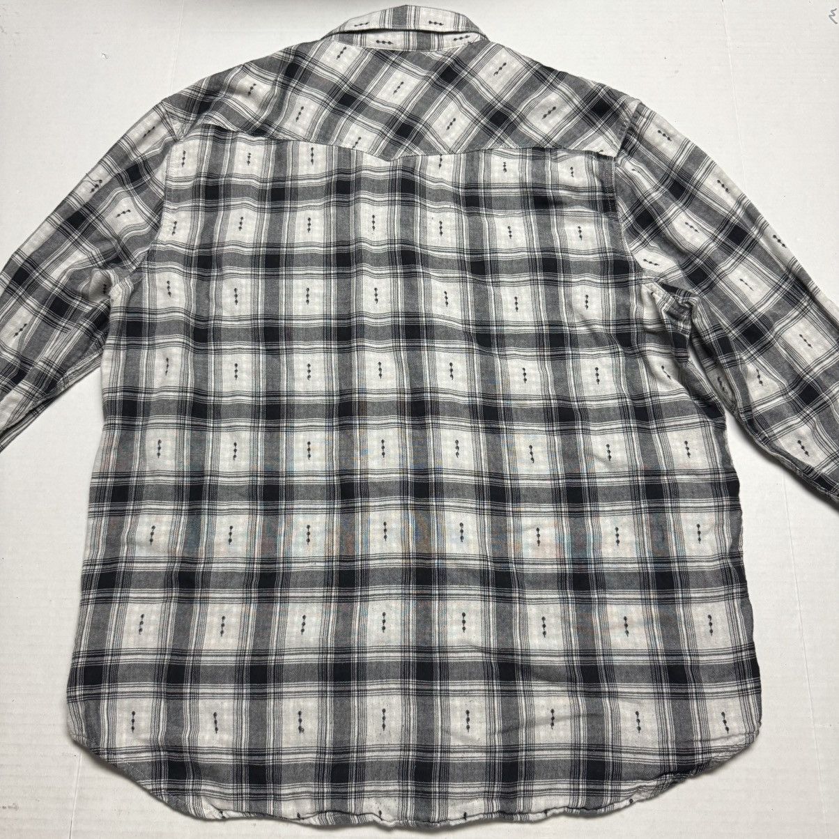 Lucky Brand LUCKY BRAND Dobby Plaid Snap Button Western Shirt Size US XL / EU 56 / 4 - 4 Thumbnail