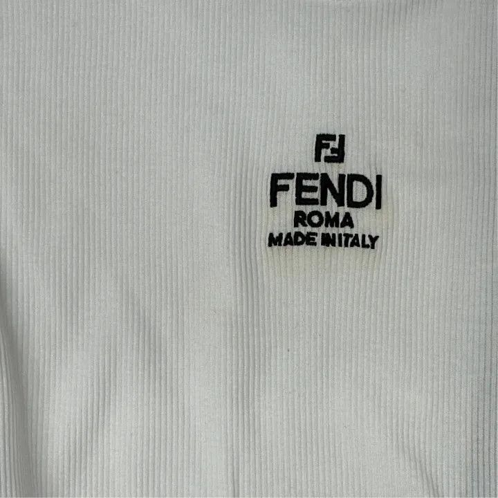 Fendi Fendi Logo Print Short Sleeve T-Shirt -2508 Size M / US 6-8 / IT 42-44 - 4 Thumbnail