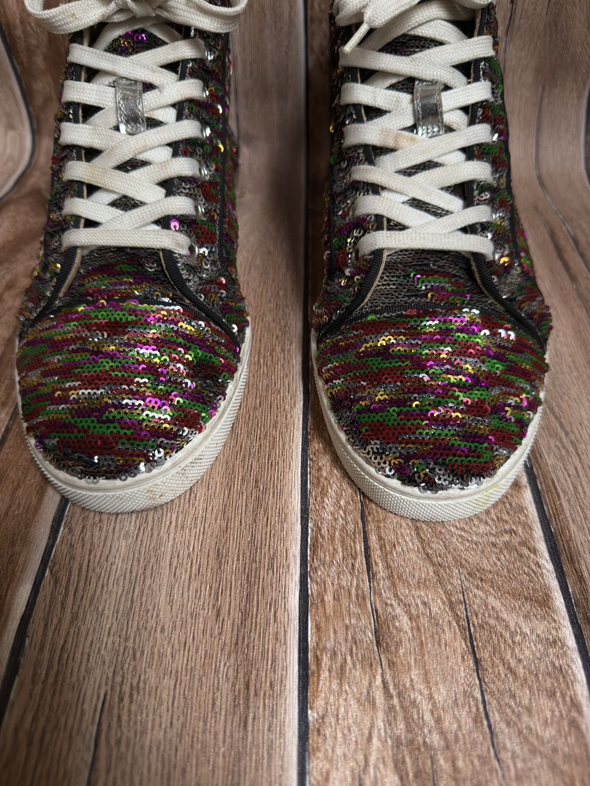 Christian Louboutin ❤️🔥Bip bip sequin trainers Size US 7.5 / IT 37.5 - 5 Thumbnail