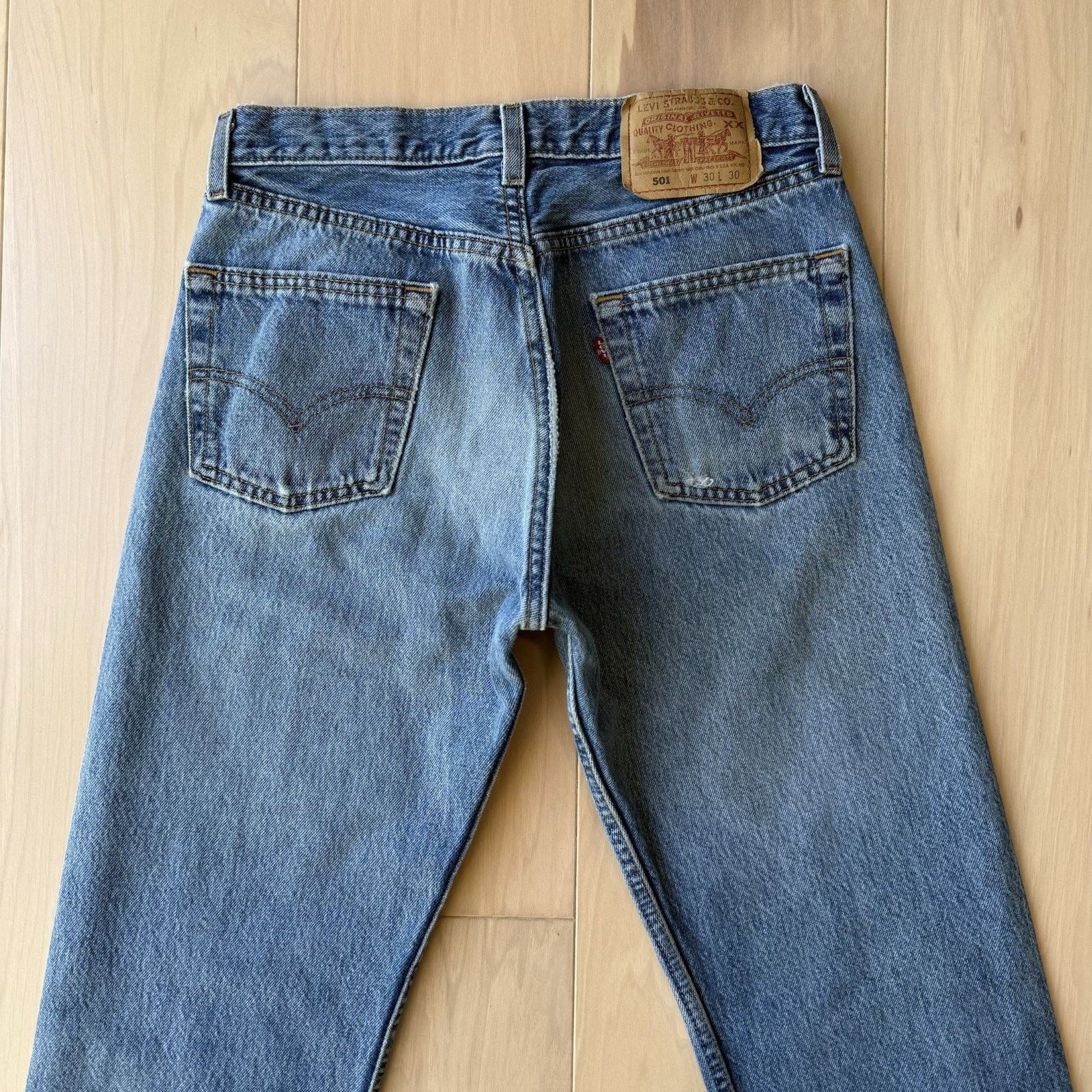 Levi's × Vintage Vintage Levis 501 Jeans 29 Blue 90s Medium Wash Made USA Size US 29 - 7 Thumbnail