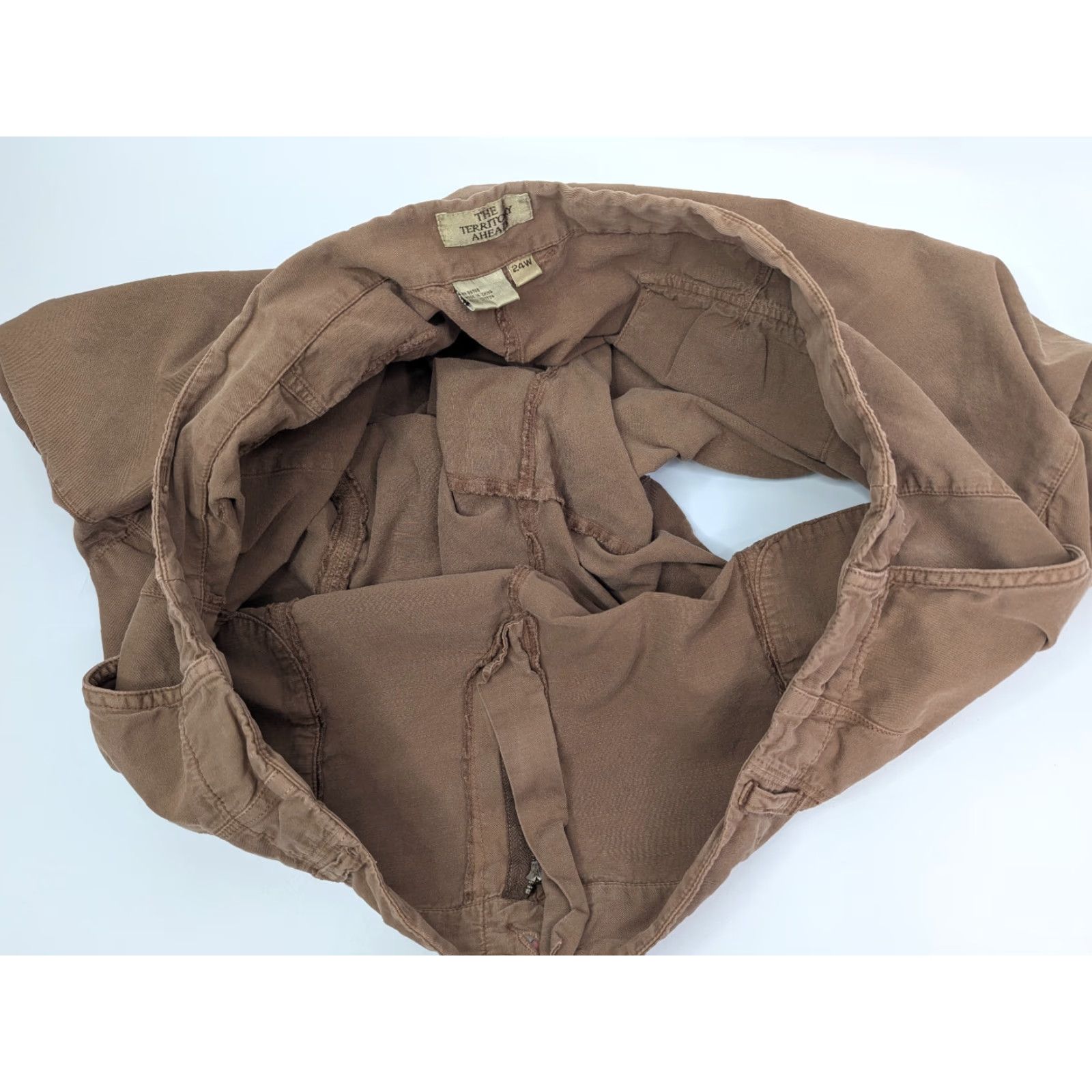 The Territory Ahead Territory Ahead Womens Shorts Bermuda Hiking 100% Cotton Brown Size 14 Wide Leg Casual Activewear Size 36" / US 14 / IT 50 - 6 Thumbnail