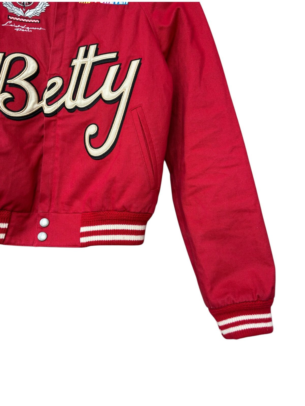 Saint Laurent Paris Saint Laurent Betty Embroidered Denim Jacket Size XS / US 0-2 / IT 36-38 - 6 Thumbnail