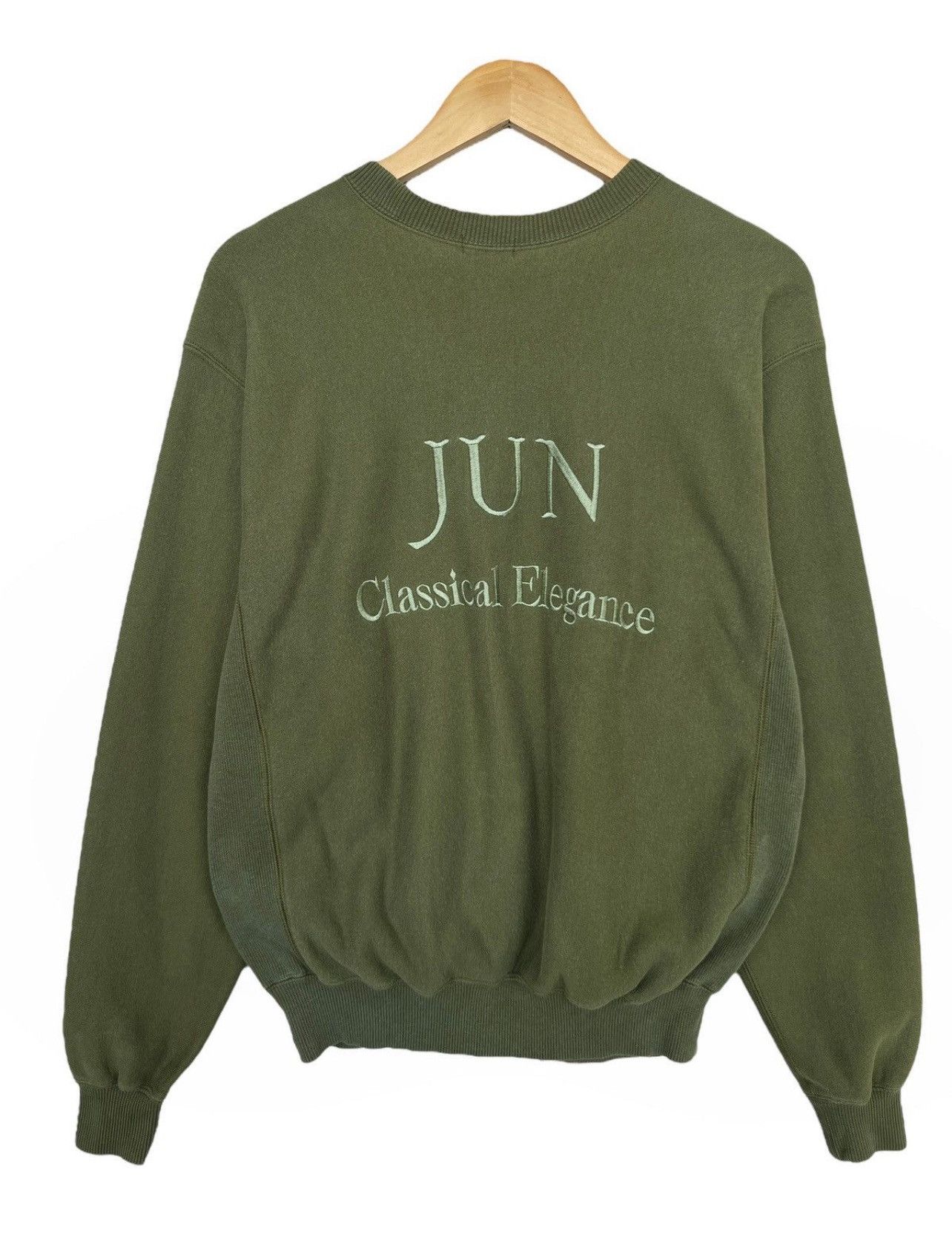 Japanese Brand × Jun Takahashi Vintage JUN MEN Embroidery Greeb Baggy Boxy Sweatshirt Size US M / EU 48-50 / 2 - 1 Thumbnail