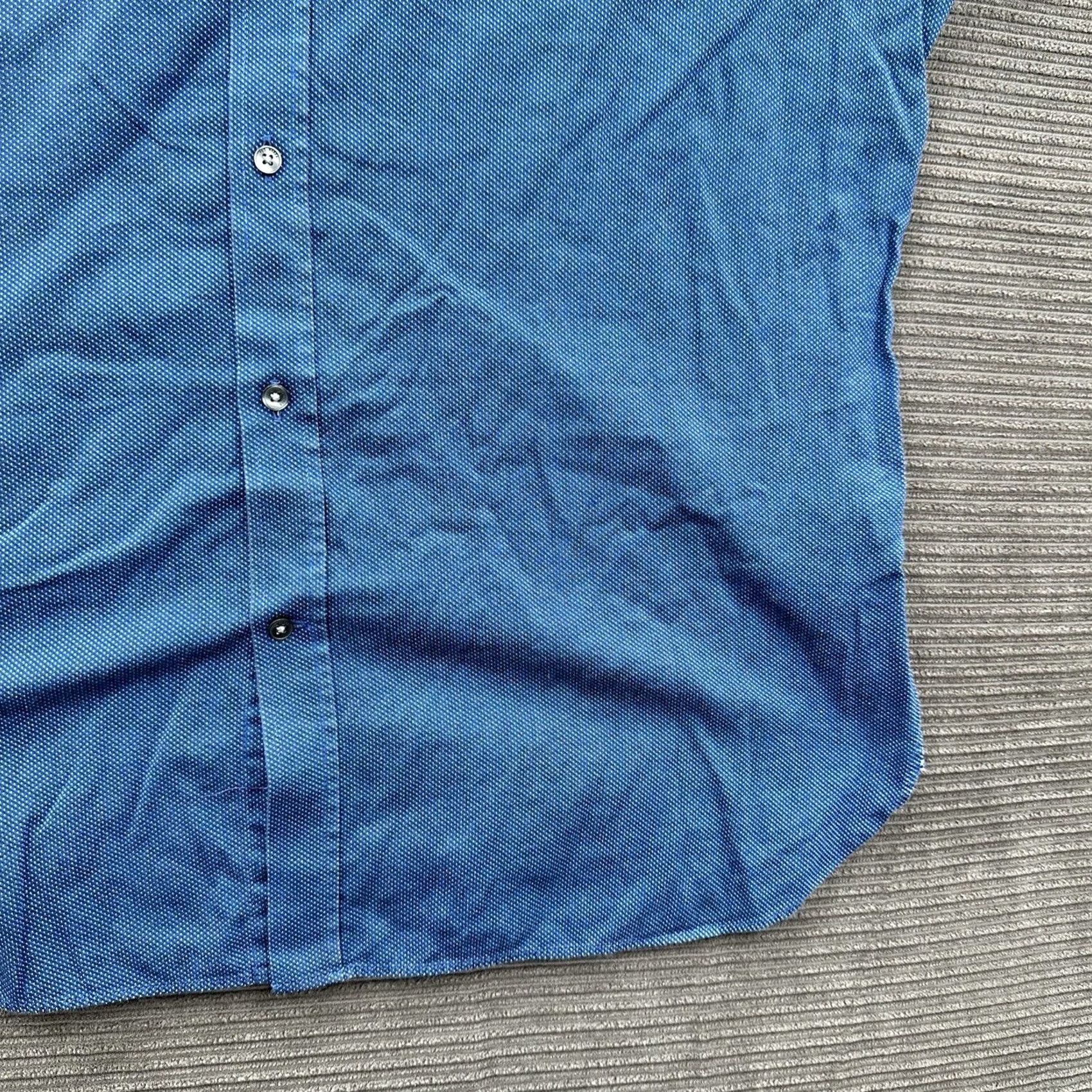 Ted Baker Ted Baker Shirt Men 16.5 36/37 Blue Long Sleeve Button Up Preppy Geometric Pattern Casual Size US XL / EU 56 / 4 - 7 Thumbnail