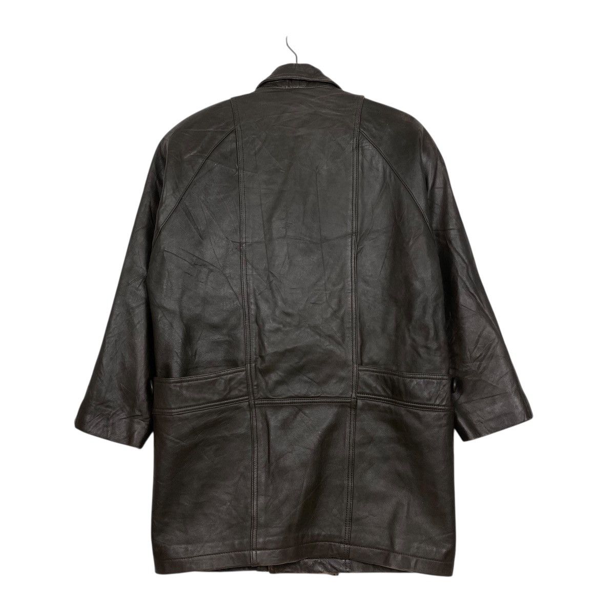 Leather Vintage leather overcoat double breasted Size US M / EU 48-50 / 2 - 7 Thumbnail