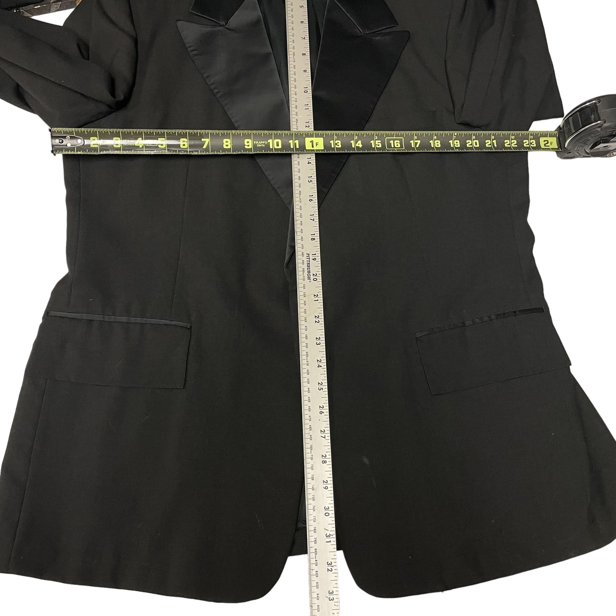 After Six Vtg After Six Black TUX Sport Coat TUXEDO Formal Jacket Size 44R - 7 Thumbnail