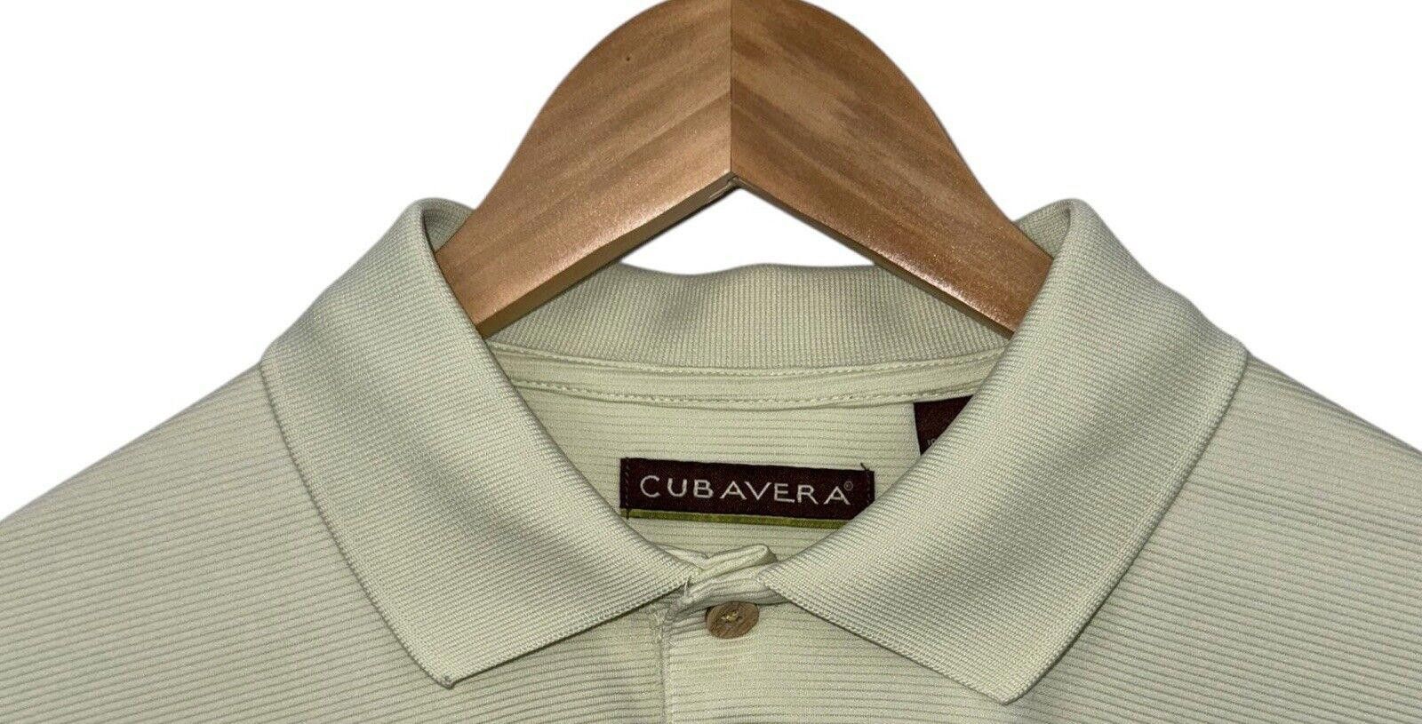 Cubavera Cubavera Mens Ribbed Seacrest Green Golf Polo Shirt L Size US L / EU 52-54 / 3 - 5 Thumbnail