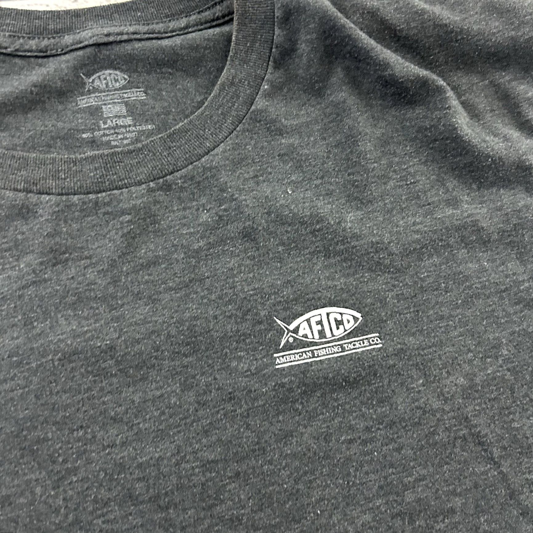 Vintage AFTCO War On Carp Save Our Waters Short Sleeve T Shirt Men's Large Gray Size US L / EU 52-54 / 3 - 3 Thumbnail