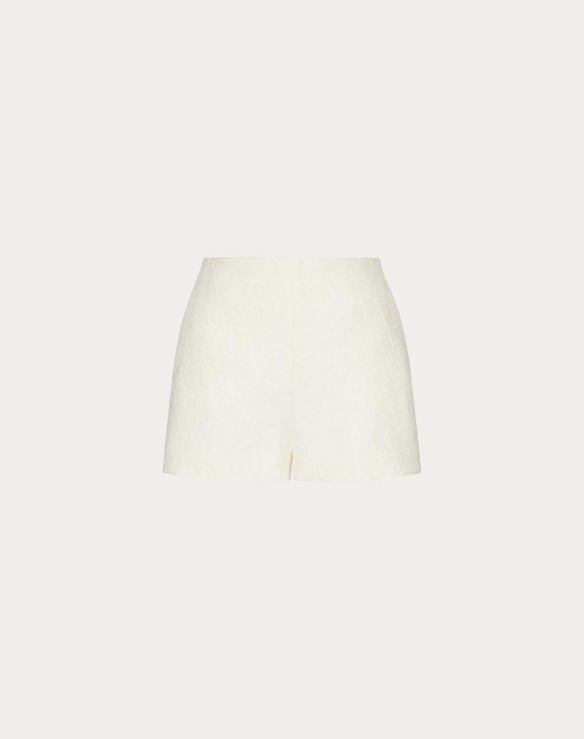 Valentino o1s1wg110525 Toile Iconographe Crepe Couture Shorts in White Size 26" / US 2 / IT 38 - 2 Thumbnail