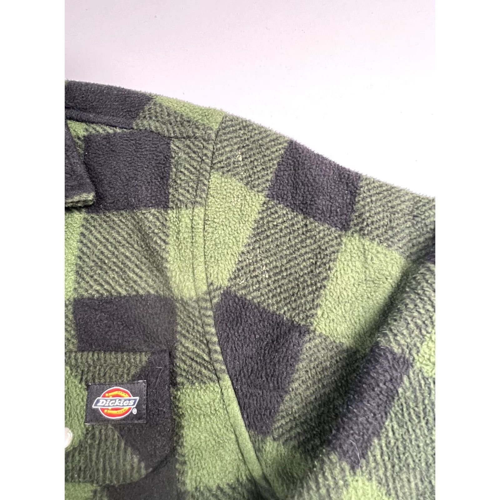 Dickies Dickies Jacket Mens Small Green Plaid Fleece Quilted Snap Shirt Lined Workwear Size US S / EU 44-46 / 1 - 5 Thumbnail
