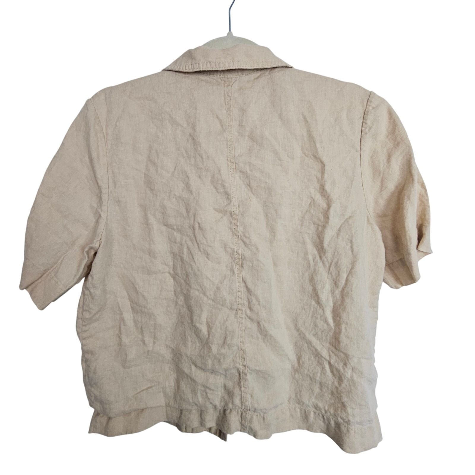 Everlane Everlane Crop Top Button Front Shirt Linen Tunic Top Women S Size S / US 4 / IT 40 - 8 Thumbnail
