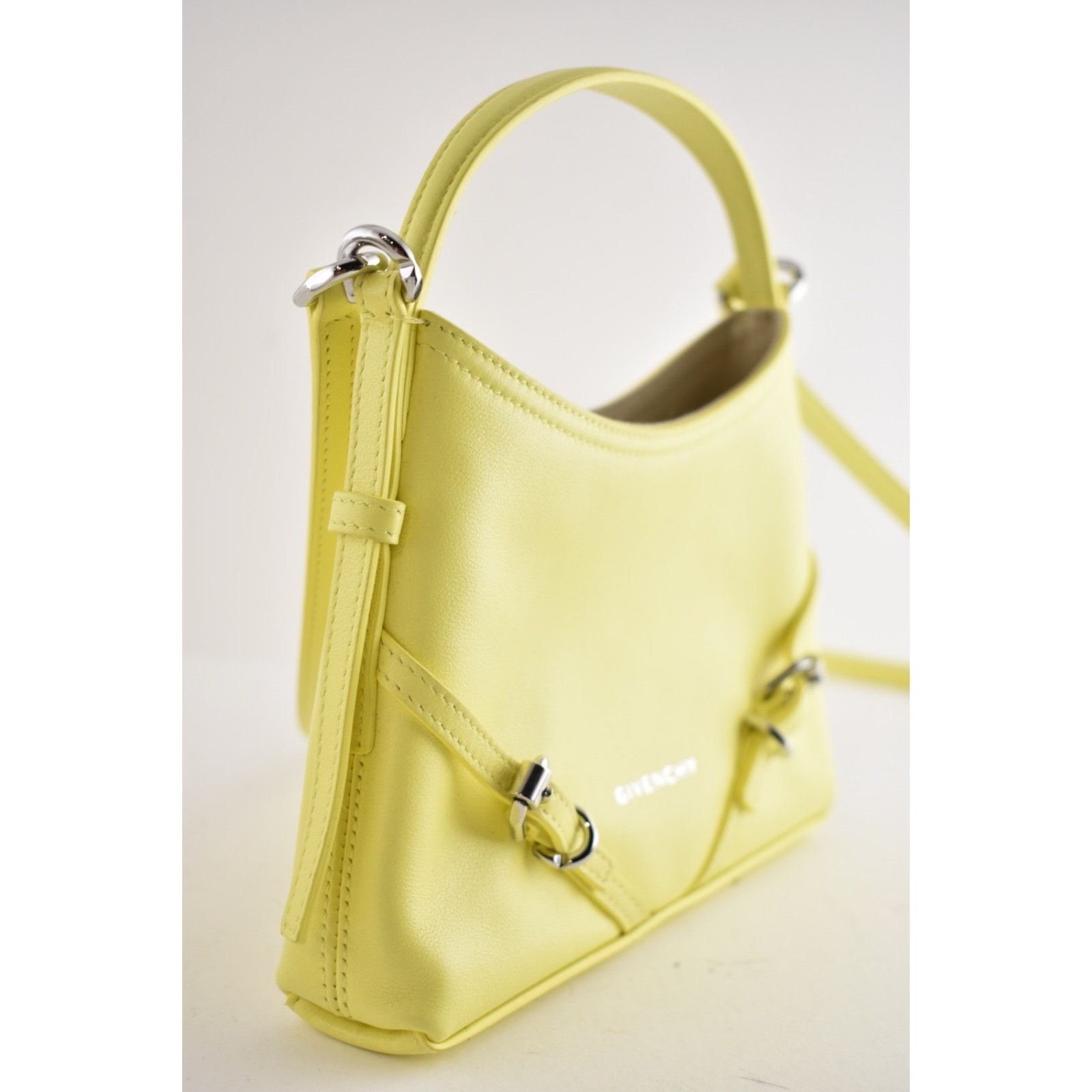 Givenchy Givenchy Voyou Nano Yellow Shiny Leather Crossbody Bag Size ONE SIZE - 15 Thumbnail