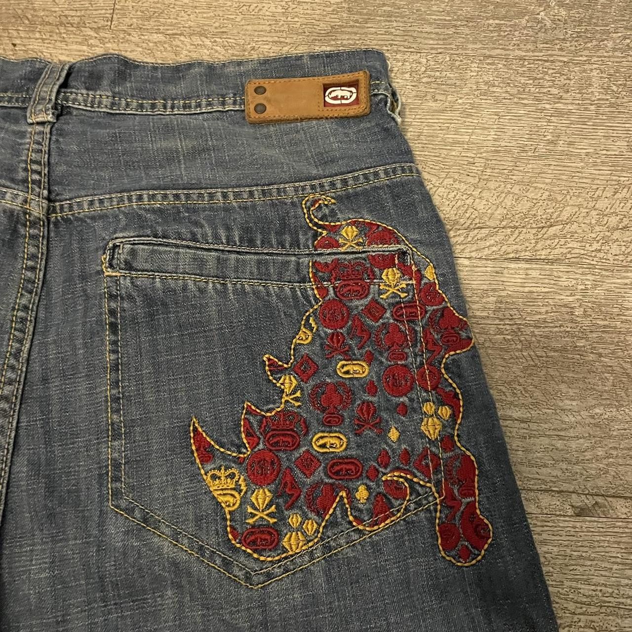 Ecko Unltd. × Vintage Vintage Y2K 90's ECKO UNLTD Embroidered Baggy Jorts Size US 34 / EU 50 - 3 Thumbnail