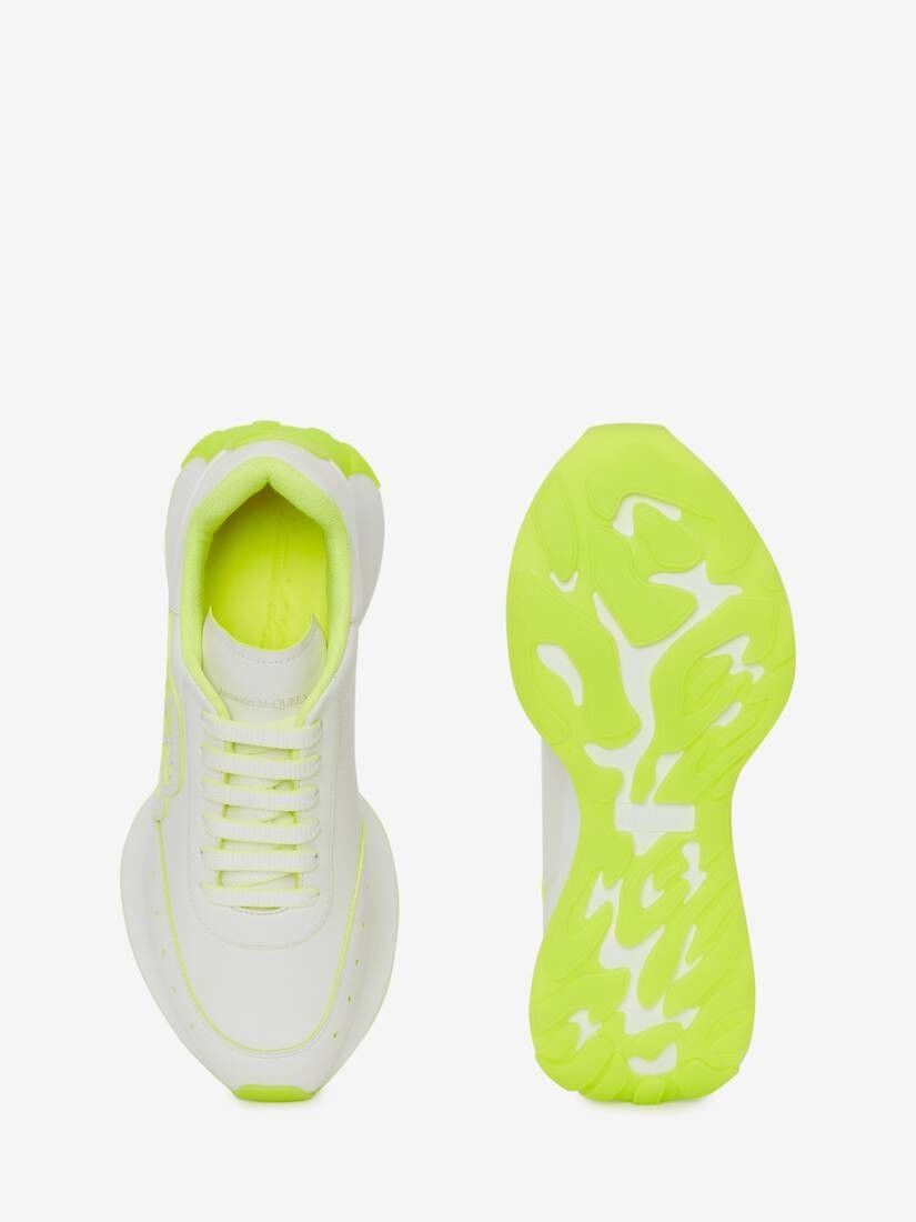 Alexander McQueen o1w1db10925 Sprint Runner in White/Yellow Size US 5 / IT 35 - 4 Thumbnail