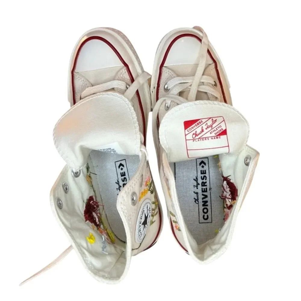 Converse Converse Chuck Taylor Mushroom Floral High Tops Cream 36 Size US 5.5 / IT 35.5 - 6 Thumbnail