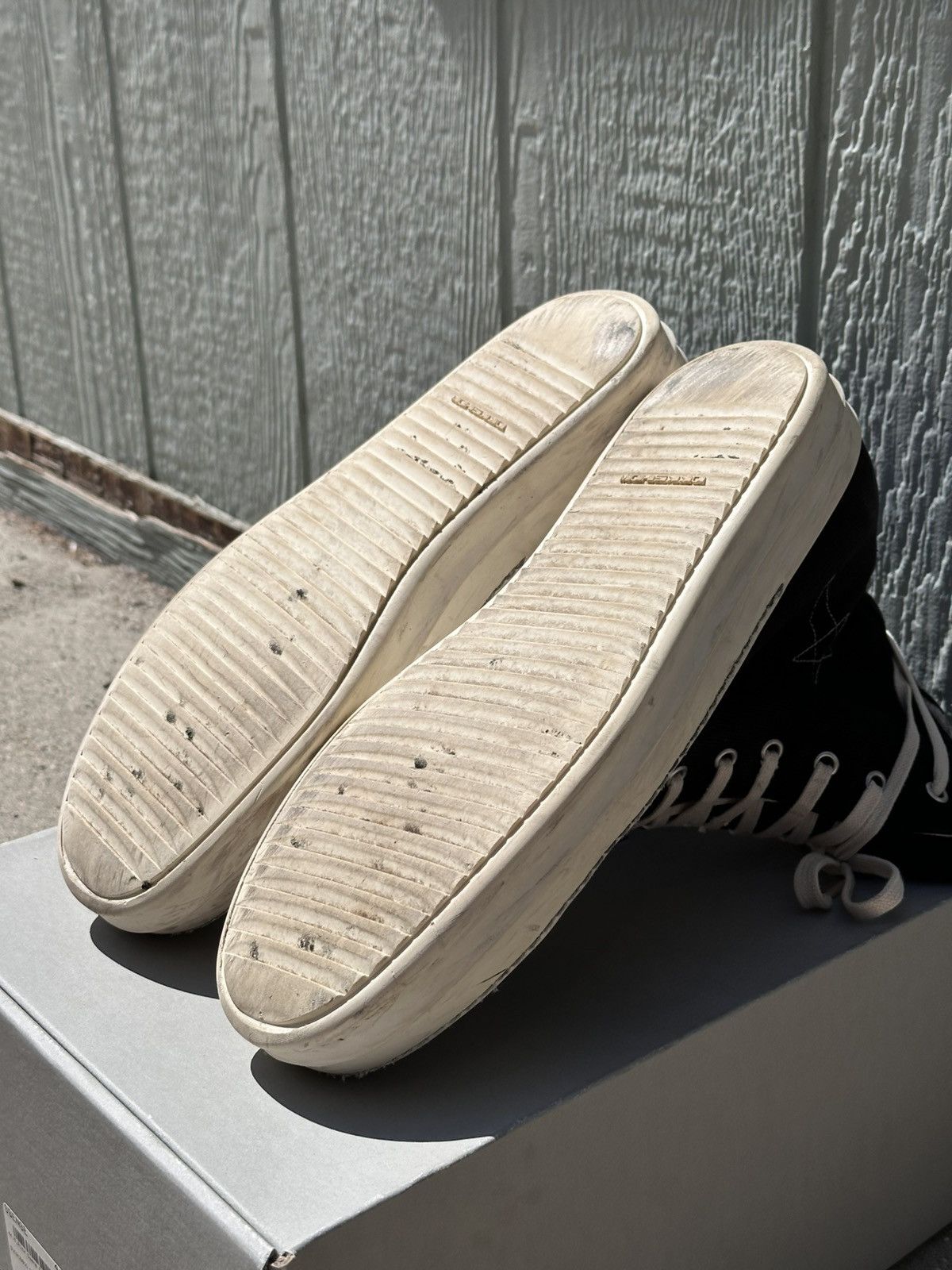 Rick Owens Drkshdw Rick Owens DRKSHDW Black Sneaks Sneakers Size US 11.5 / EU 44-45 - 8 Thumbnail