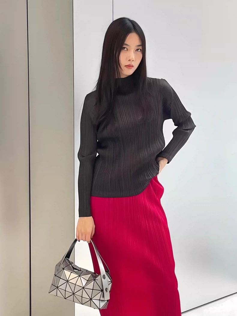 Issey Miyake Issey Miyake size:3 Black pleated long-sleeved shirt Size M / US 6-8 / IT 42-44 - 3 Thumbnail