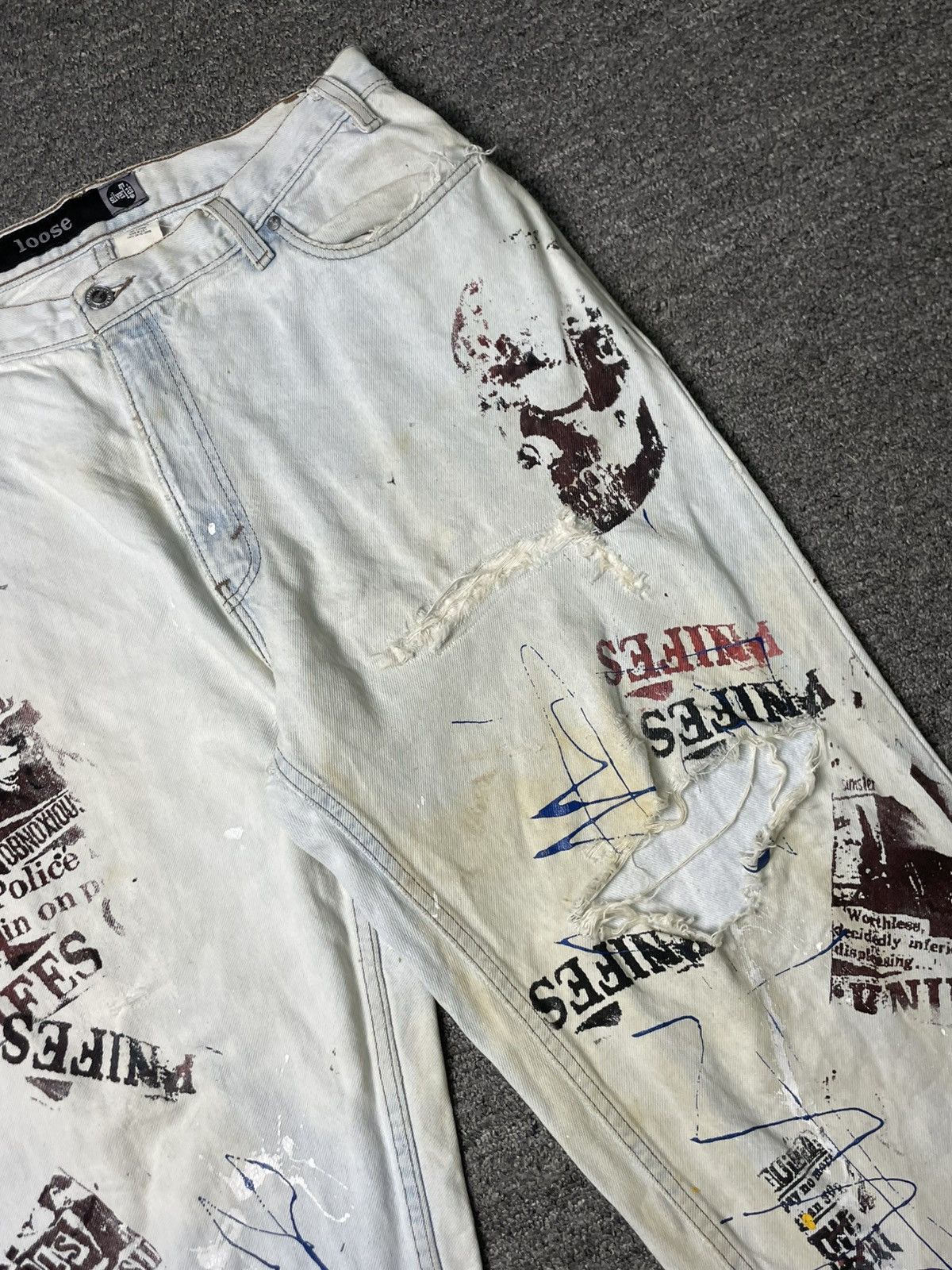 Levi's Vintage Levis Custom Print Denim Jeans (74) Size US 35 - 8 Thumbnail