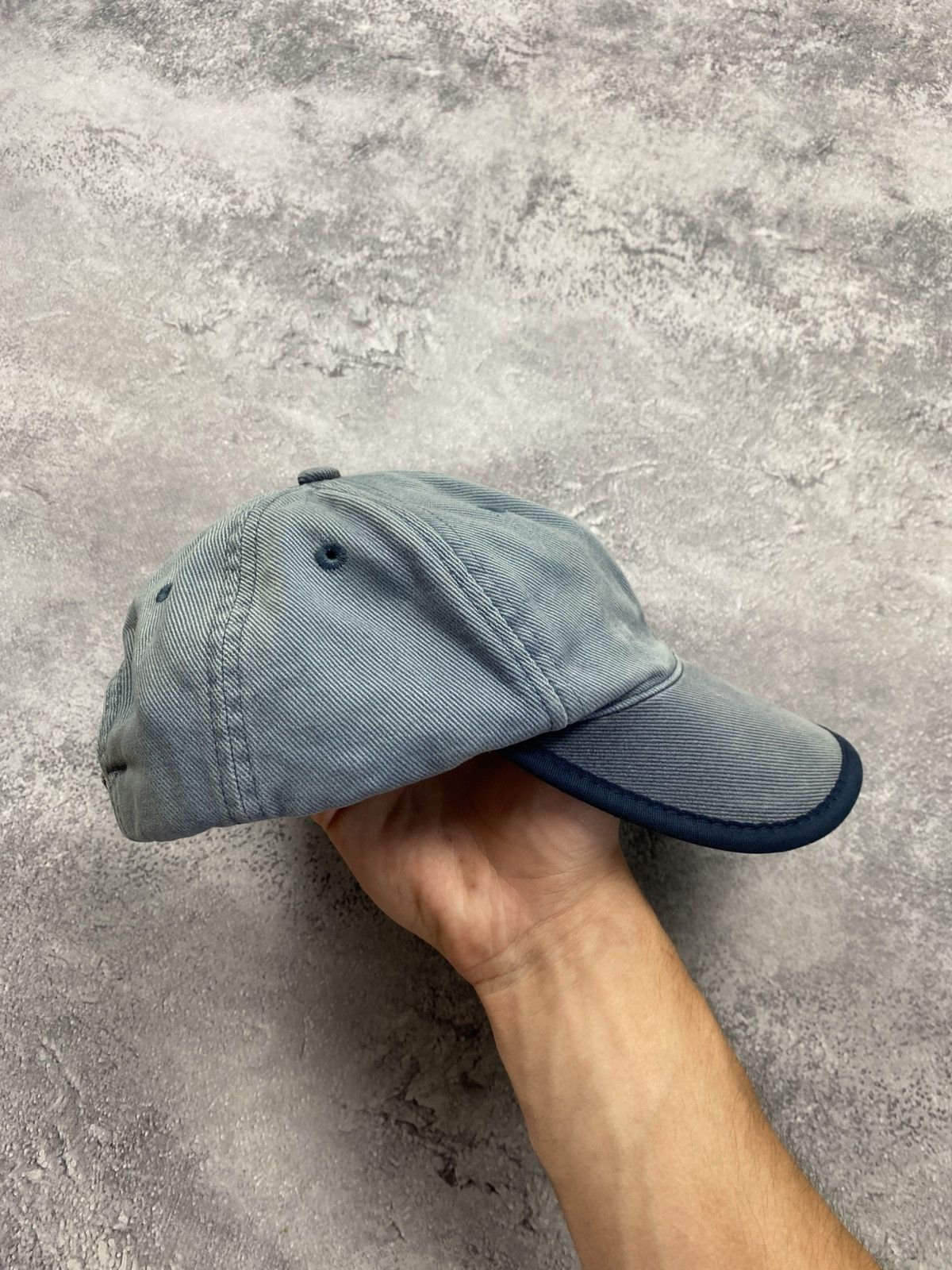 Nike Vintage Nike Denim Blue Cap Swoosh Logo 90s Rare Hat Y2K Size ONE SIZE - 5 Thumbnail