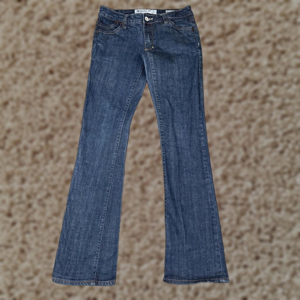 Vintage Salt Works Broadway Jeans 27x32 Blue Denim Bootcut Low Rise Stretch Casual 90s Bohemian Women Size 27" / US 4 / IT 40 - 1 Thumbnail
