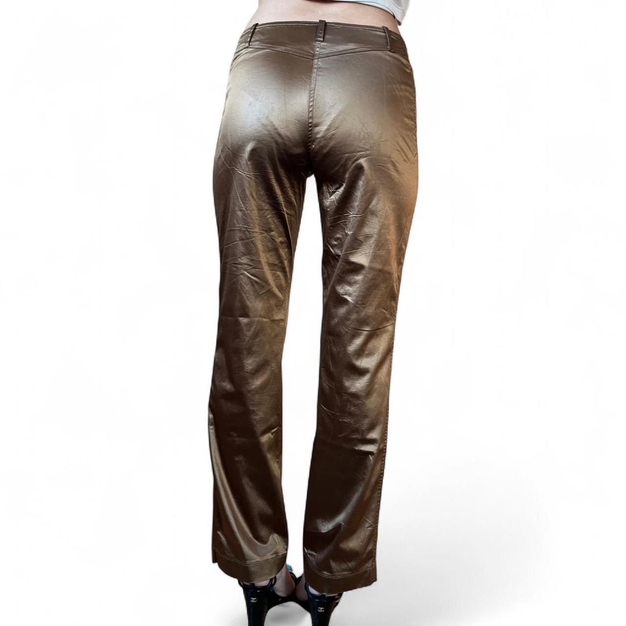 plein sud Vintage Plein Sud Y2K mid-rise brown shiny satin trousers Size 27" / US 4 / IT 40 - 6 Thumbnail