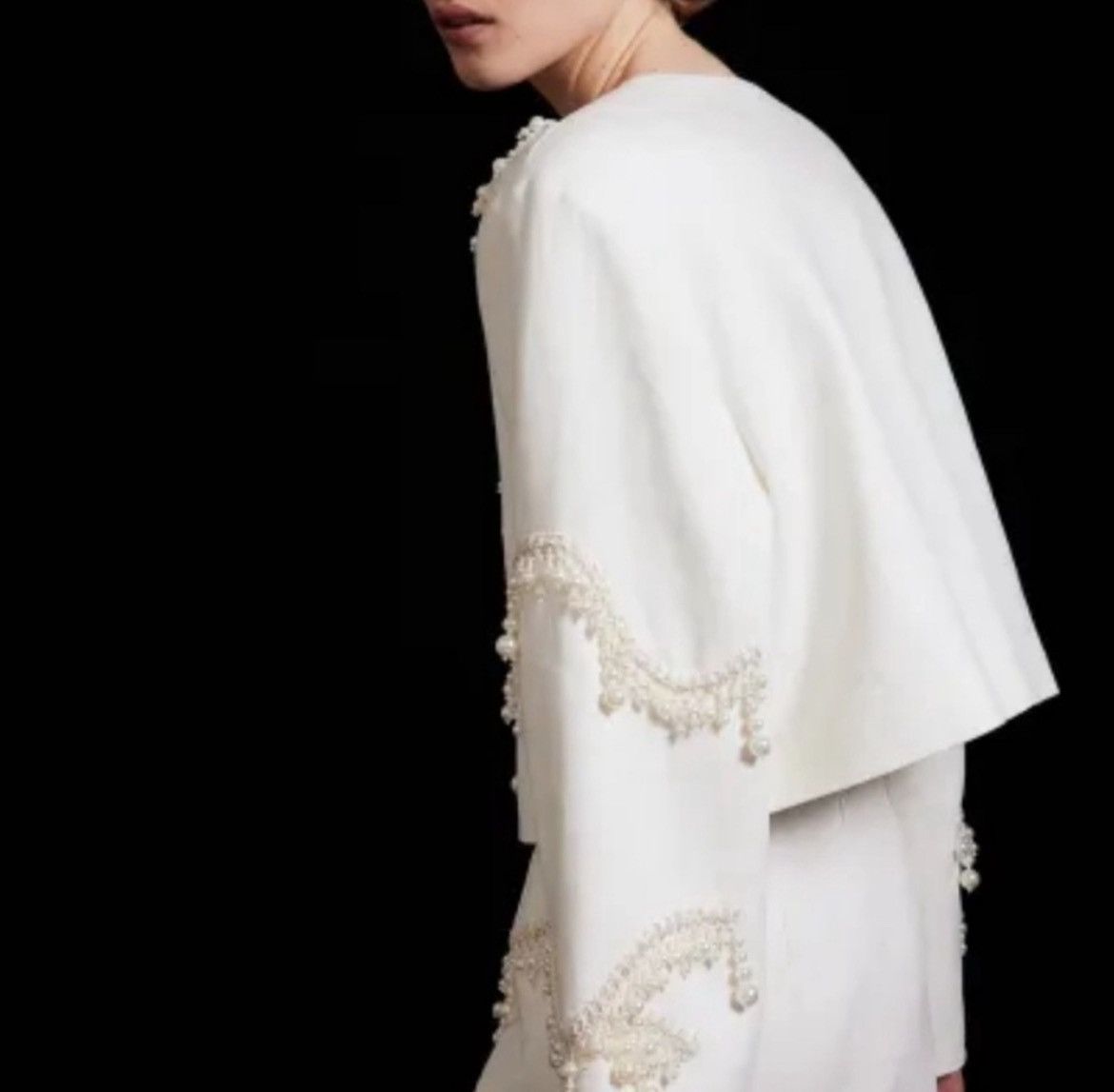 H&M H & M beaded jacket linen Size L / US 10 / IT 46 - 3 Thumbnail