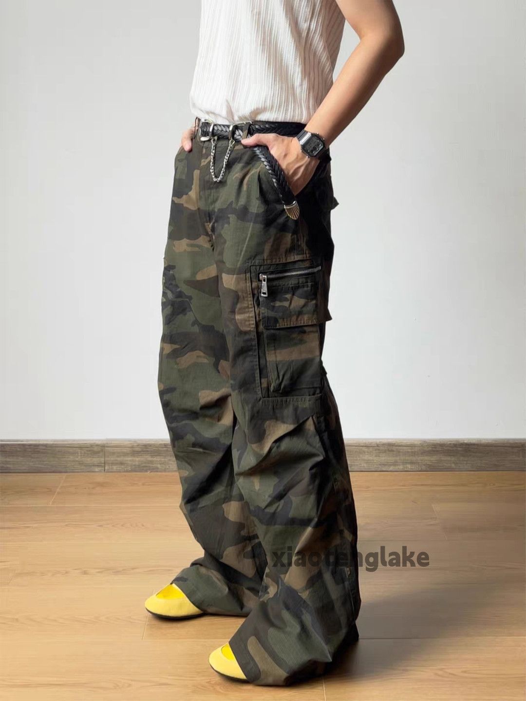 Vintage Xtl vintage wide Leg loose hiphop military flared pants Size US 33 - 6 Thumbnail