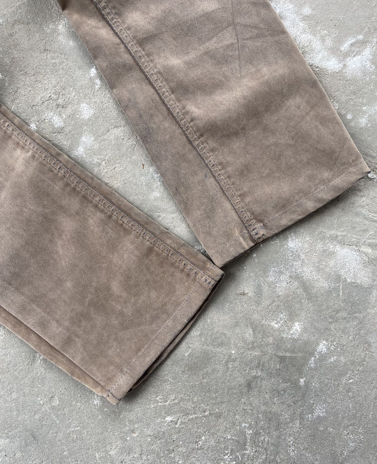 If Six Was Nine × Japanese Brand Vintage Y2K Faded Waxed Jeans Size US 34 / EU 50 - 6 Thumbnail