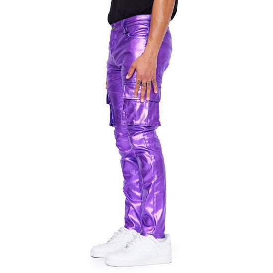 Valabasas Valabasas Purple Cozart Waxed Skinny Jeans 32x Size US 32 / EU 48 - 2 Thumbnail
