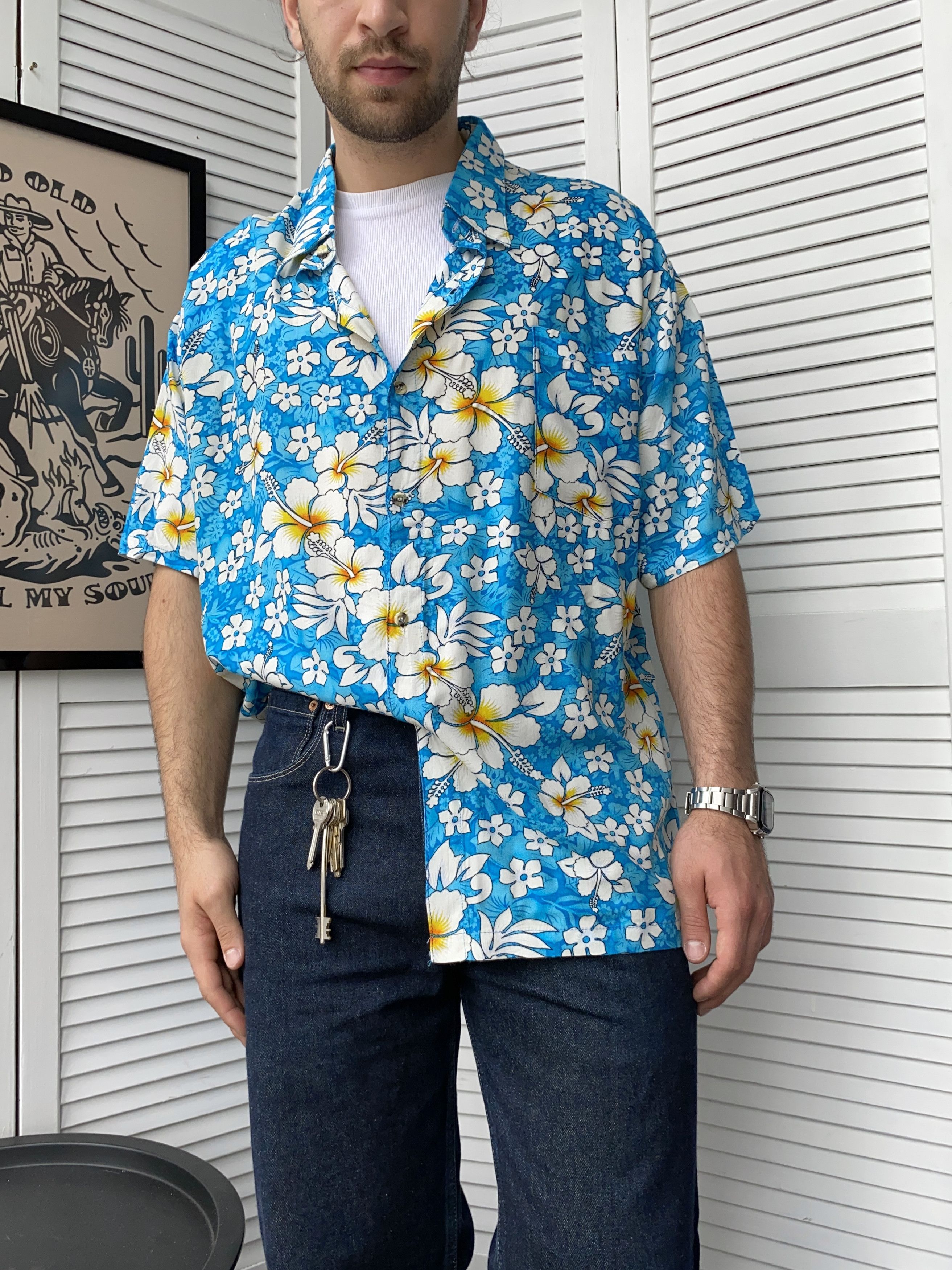 Vintage Vintage Hawaii Flora Button Up Shirt Oversized Size US XL / EU 56 / 4 - 5 Thumbnail