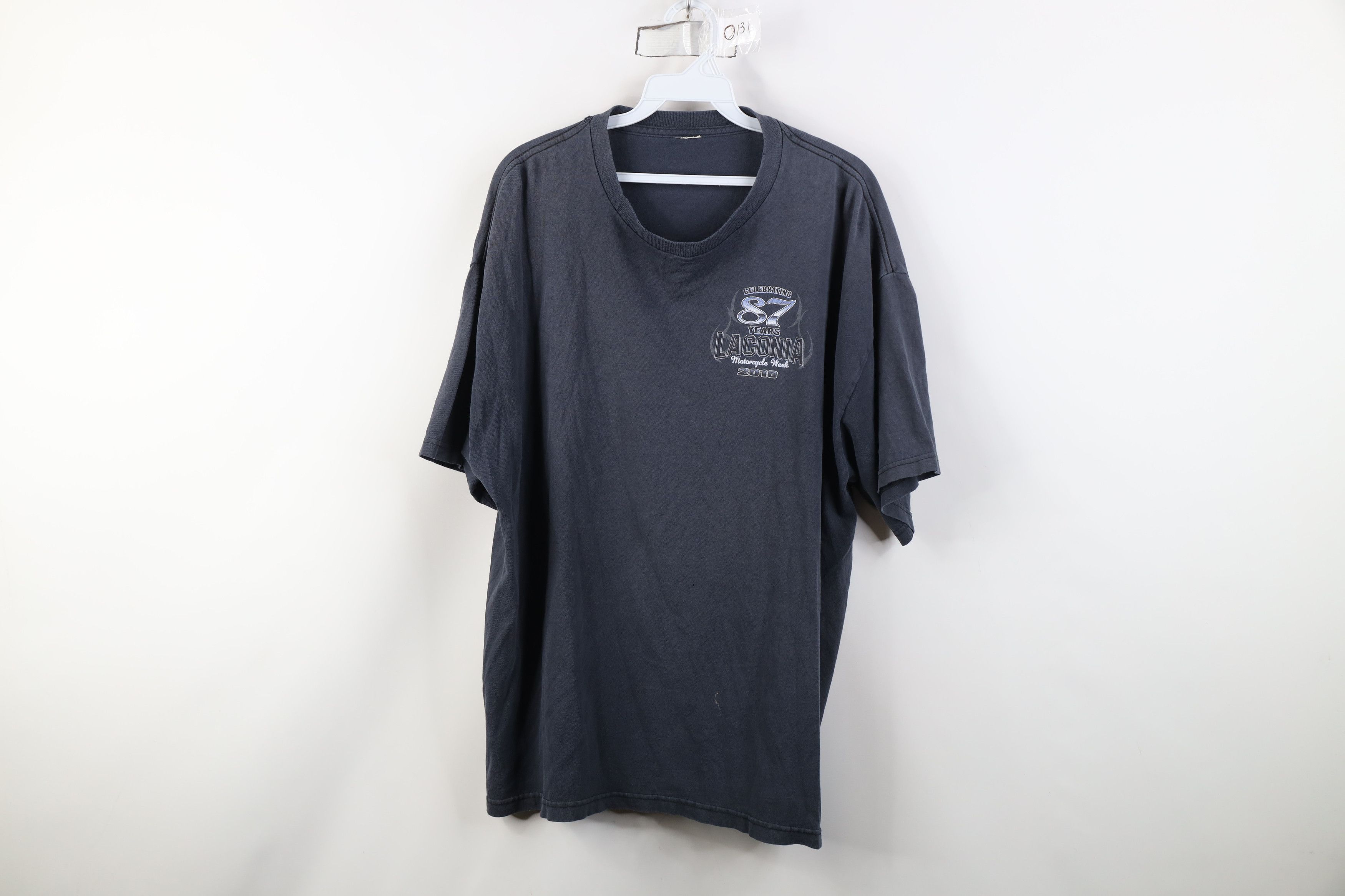 Vintage Vintage Y2K 2010 Laconia Motorcycle Week Skeleton 69 T-Shirt Size US XL / EU 56 / 4 - 1 Thumbnail