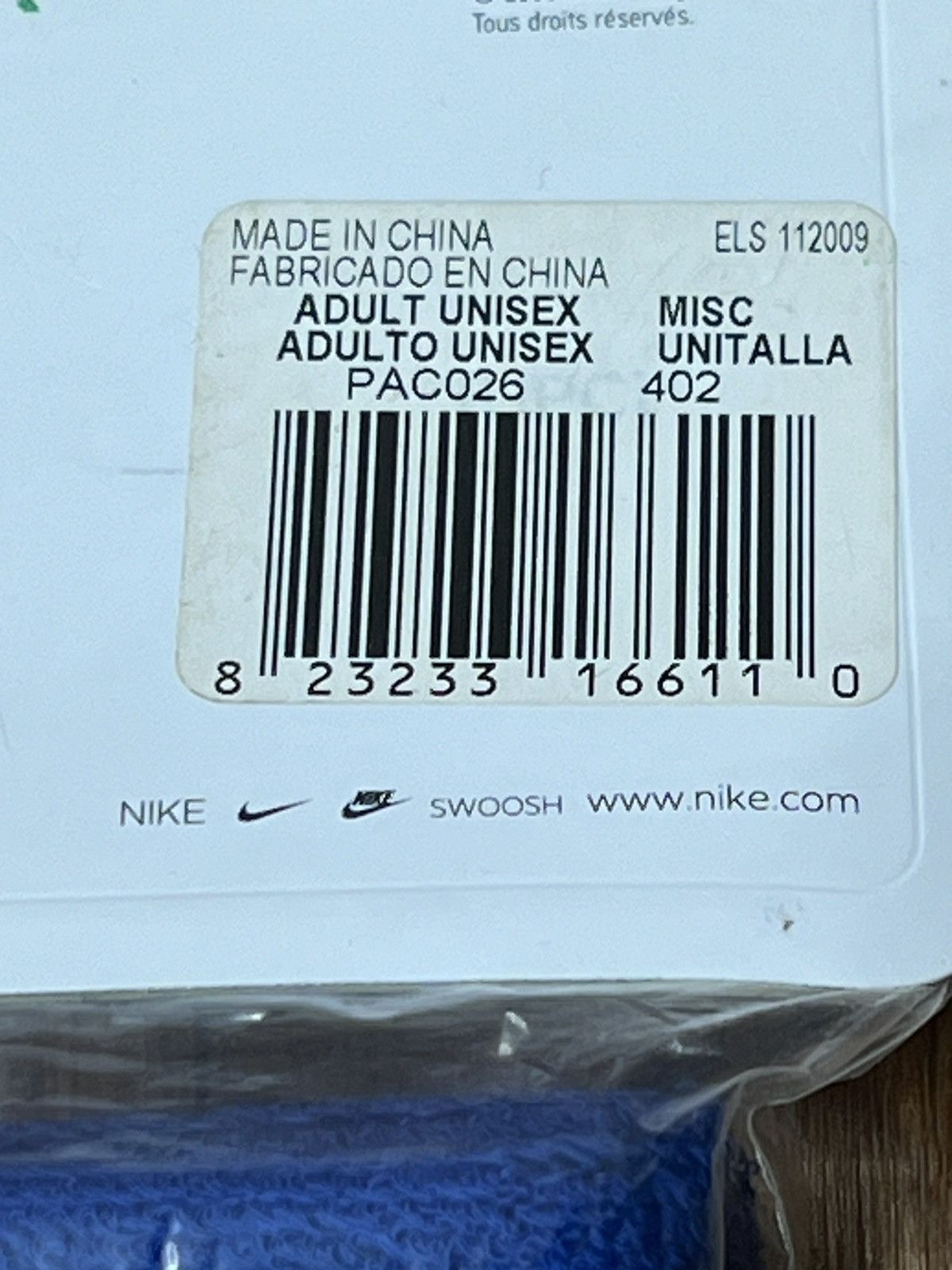 Nike Nike Blue Double Wide Excercise Wristbands Sweatbands #32 Size ONE SIZE - 3 Thumbnail