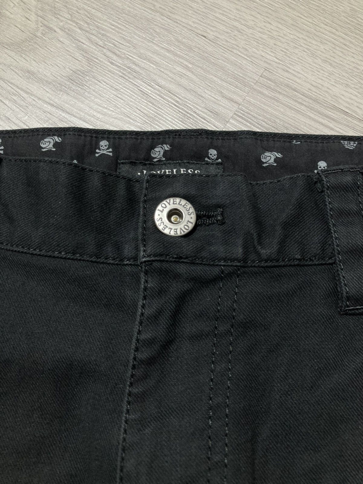 20471120 2000s Loveless Skull Patch Logo Punk Gothic Vkei Style Pants Size US 32 / EU 48 - 18 Thumbnail