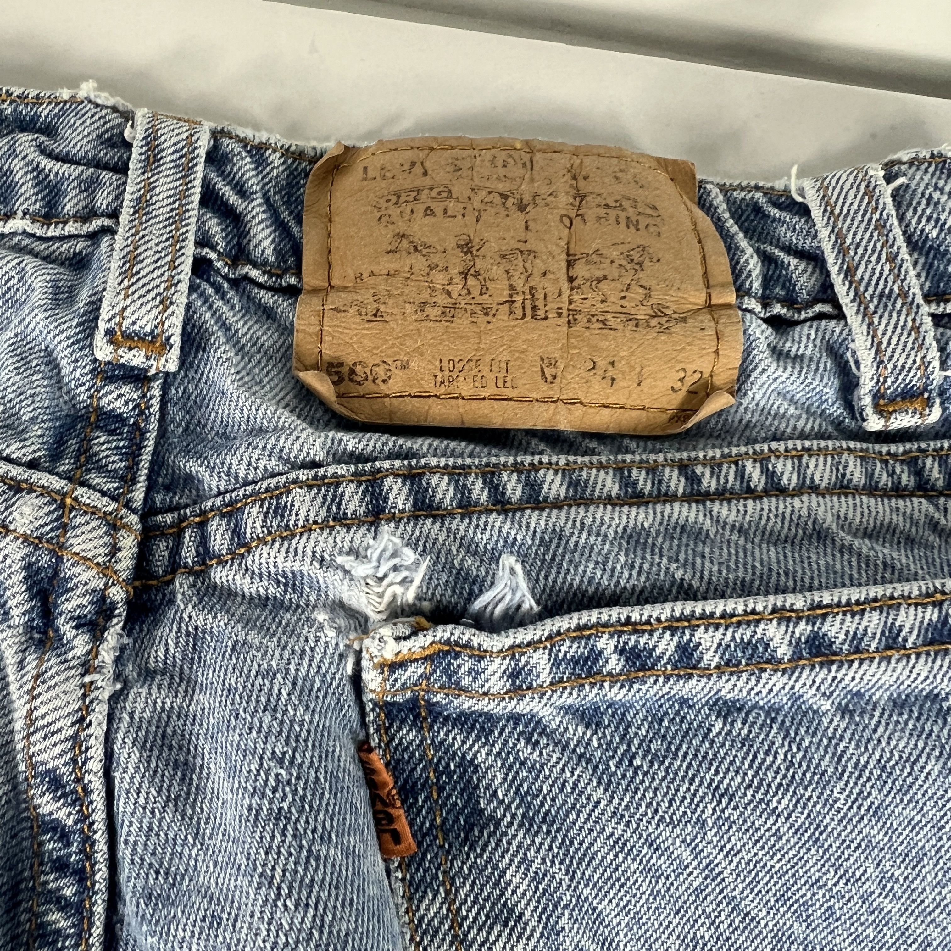 Levi's × Vintage VTG 90s Levi's Jean 560 Loose Taper Blue Denim Orange Tab Size US 32 / EU 48 - 15 Thumbnail