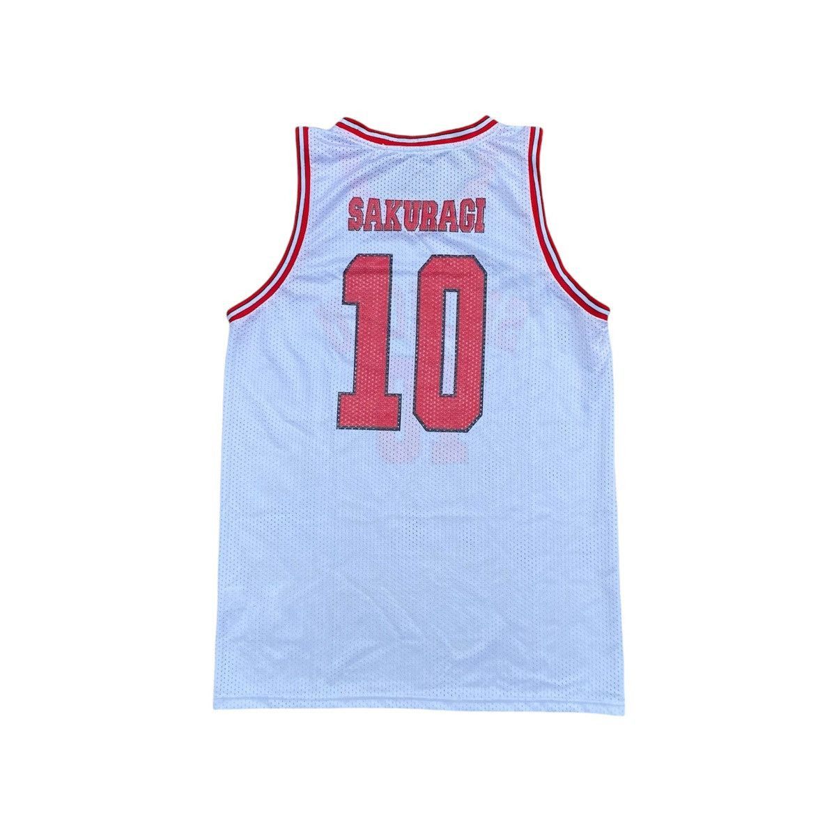 Anime Vintage Slam Dunk Shohoku Anime Manga Jersey Sakuragi No 10 Size US L / EU 52-54 / 3 - 4 Thumbnail