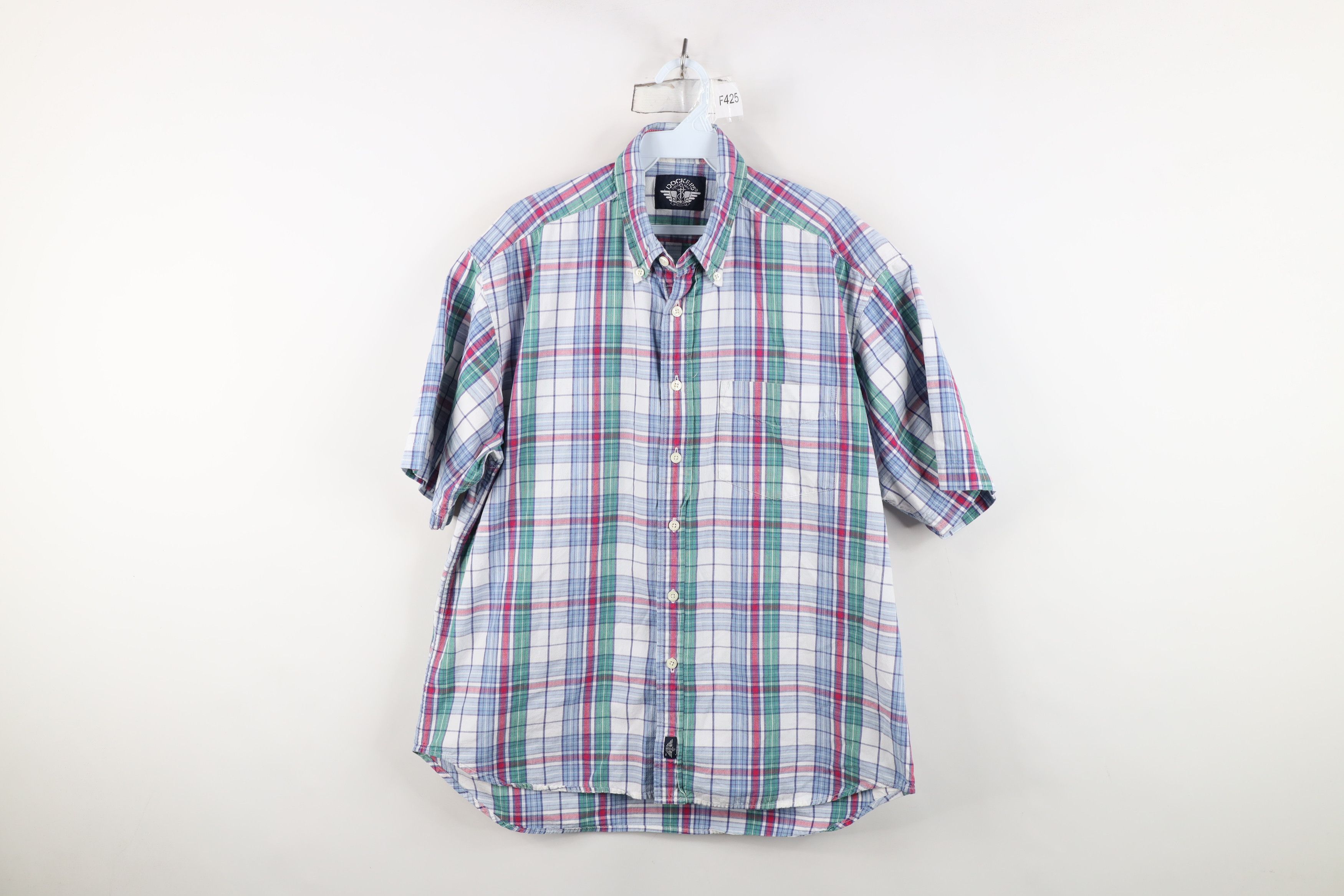 Vintage Vintage 90s Streetwear Plaid Short Sleeve Button Down Shirt Size US L / EU 52-54 / 3 - 1 Thumbnail