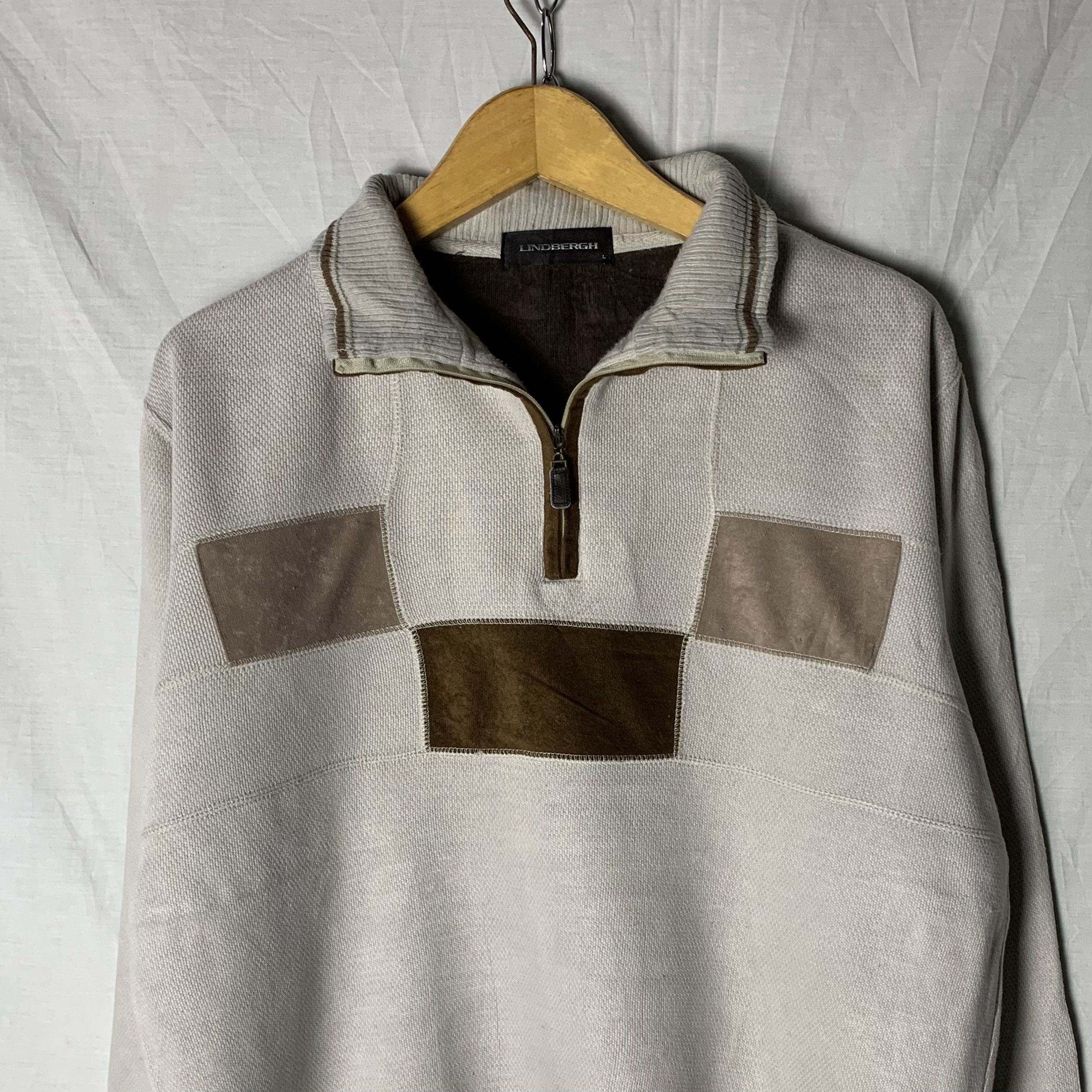 Lindbergh Vintage Lindbergh Classic Halfzip Sweatshirt Crewneck Jumper Size US L / EU 52-54 / 3 - 3 Thumbnail