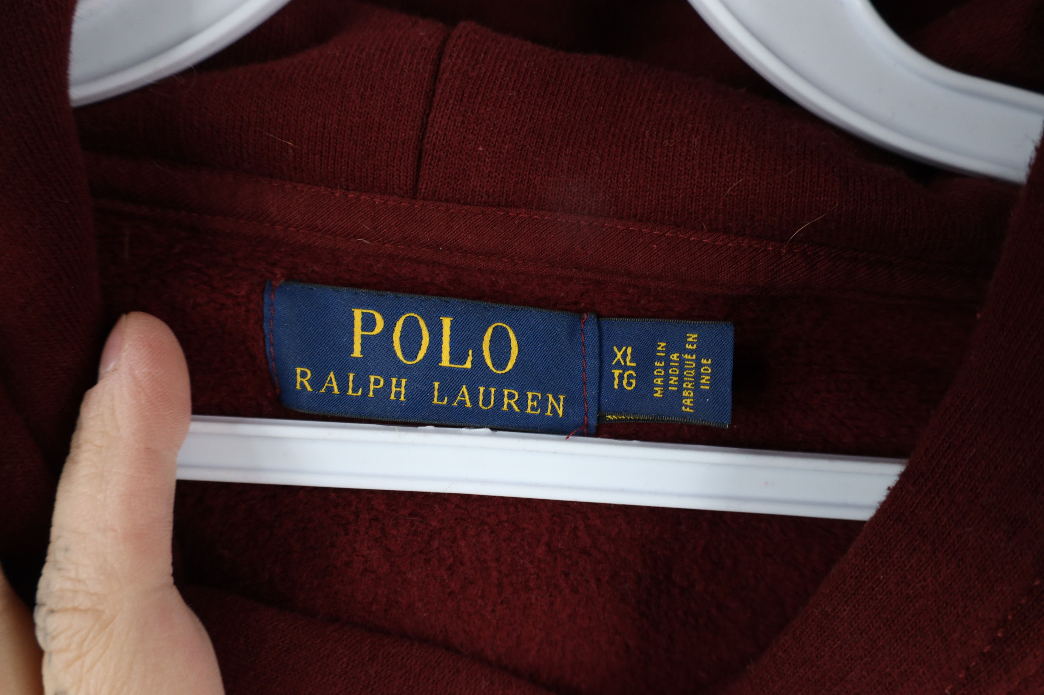 Ralph Lauren × Vintage Vintage Ralph Lauren Spell Athletic Department Hoodie Red Size US XL / EU 56 / 4 - 9 Thumbnail