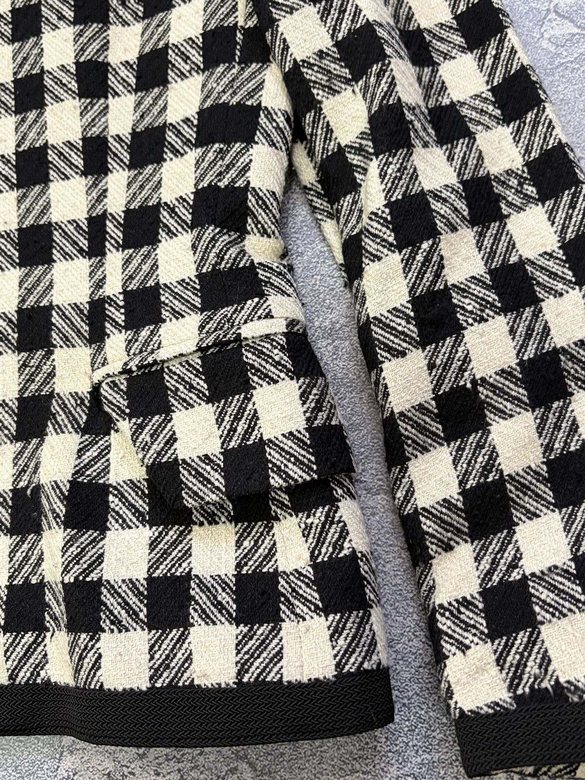 Escada Vtg Escada Margaretha Ley Silk Wool Gingham Blazer W. Ger 38 Size M / US 6-8 / IT 42-44 - 8 Thumbnail