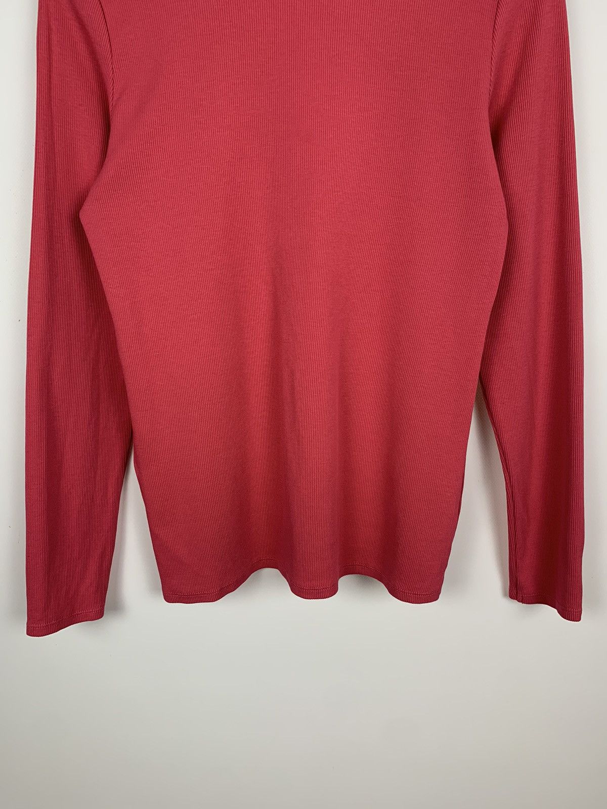 Sezane Sezane Mock Neck Long Sleeve T-Shirt Pink Size XL Luxury Top Size XL / US 12-14 / IT 48-50 - 7 Thumbnail