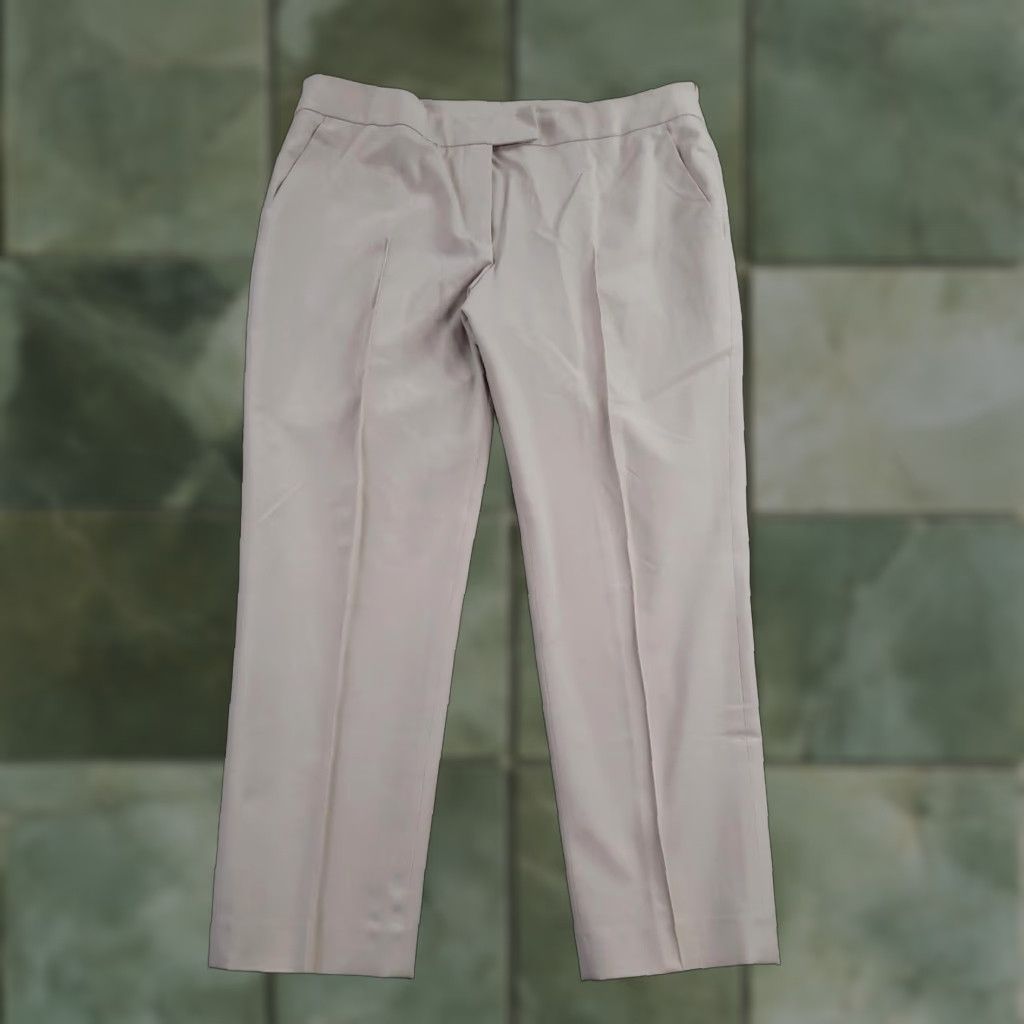Vintage Akris Punto Dress Pants Womens 10 Pink Twill Pockets Slim Straight Office Business Size 32" / US 10 / IT 46 - 1 Thumbnail