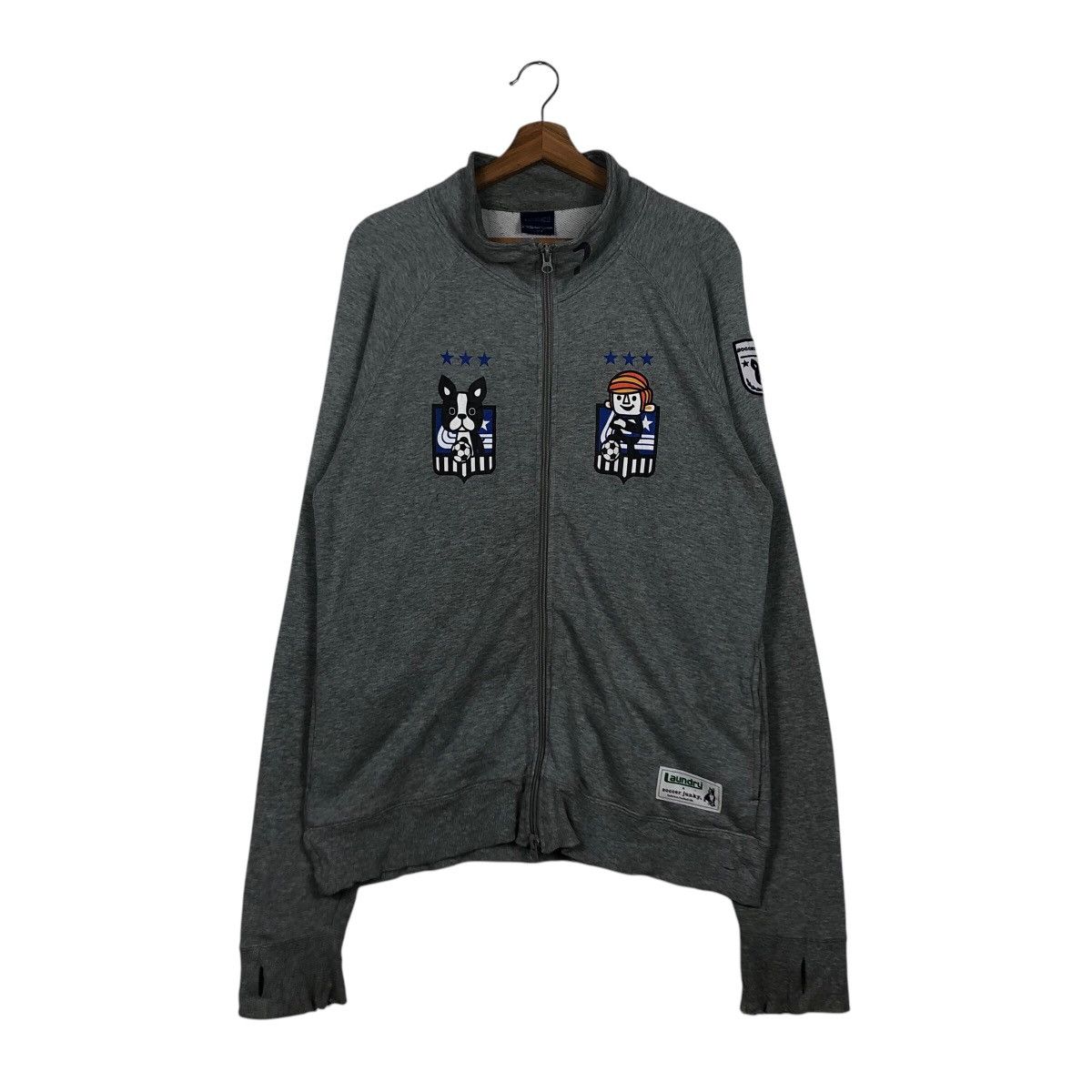 Japanese Brand × Vintage 📌Vintage Zipper Sweater Laundry x Soccer Junky big Logo Size US L / EU 52-54 / 3 - 2 Thumbnail