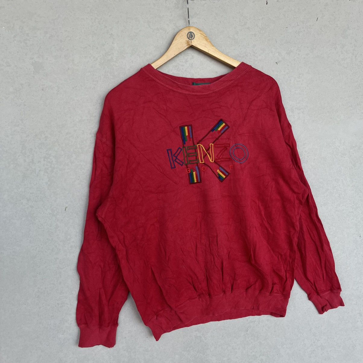 Other Vintage Kenzo Red Sweatshirt With Embroidered Logo Size S Size US S / EU 44-46 / 1 - 3 Thumbnail