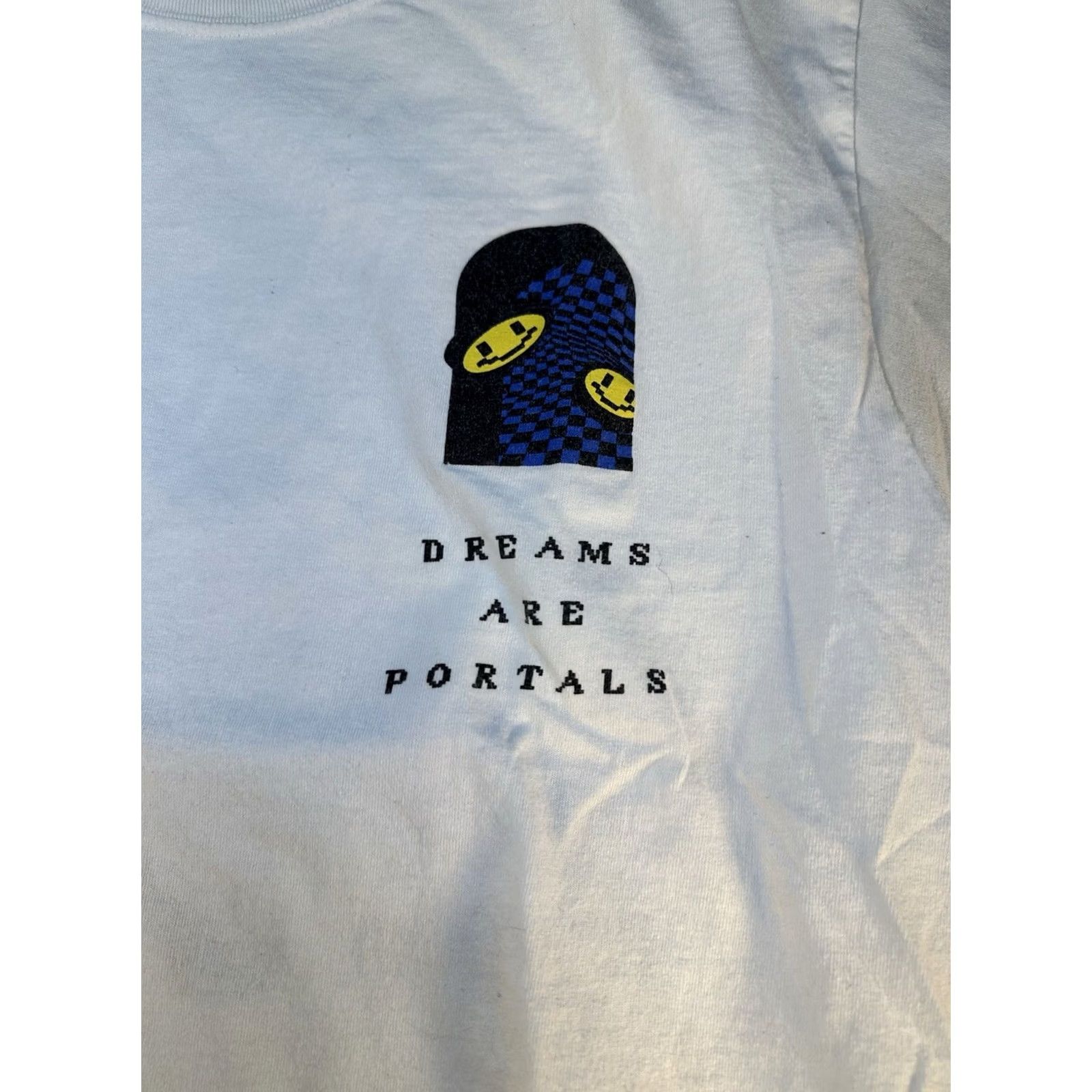 Vintage Dreams Are Portals Graphic T-Shirt Insomniac NGHTMRE White Short Sleeve Mens Large Size US L / EU 52-54 / 3 - 2 Thumbnail