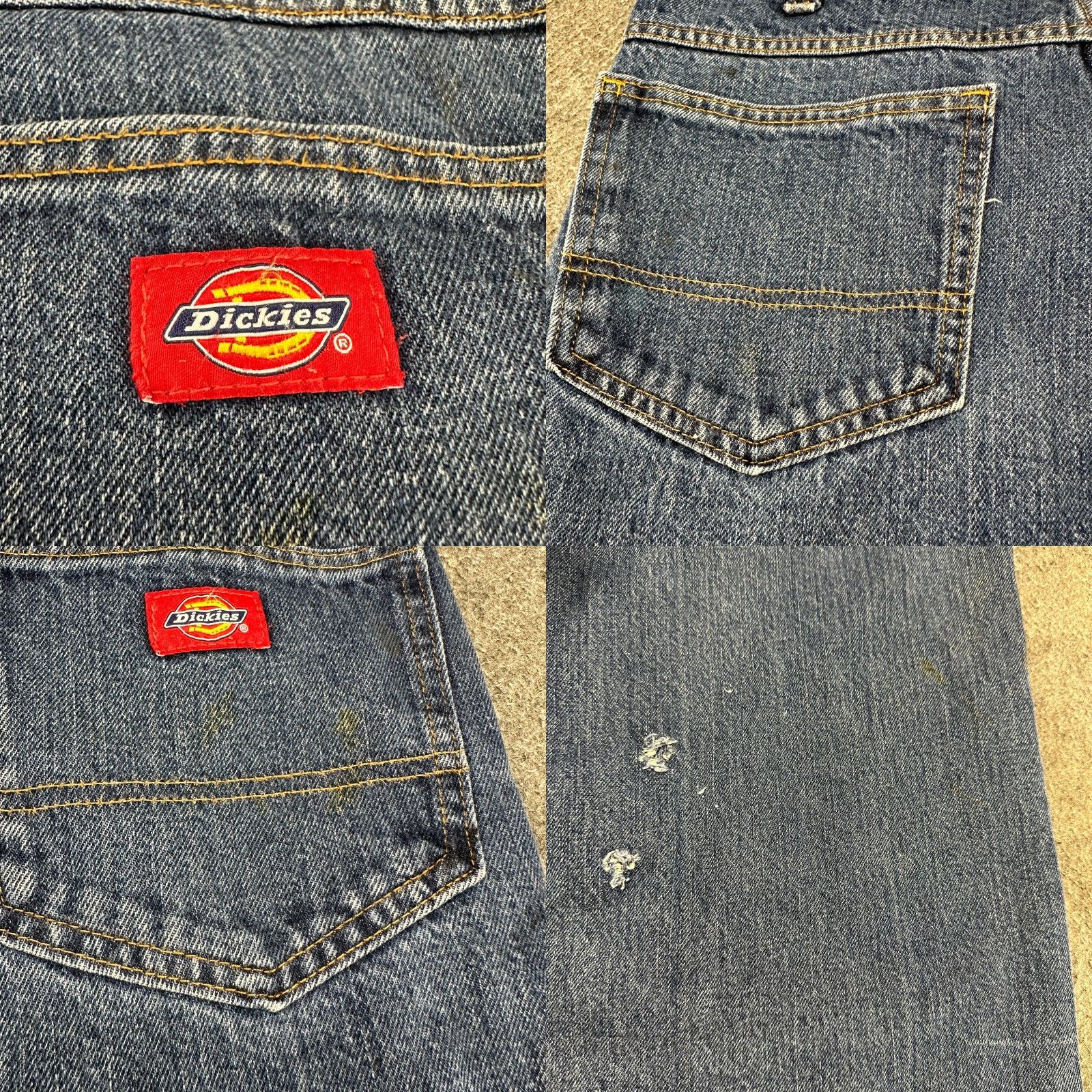 Dickies Dickies Jeans Men 32x32 Blue Straight Leg Regular Fit Cotton Medium Wash Denim Size US 32 / EU 48 - 8 Thumbnail