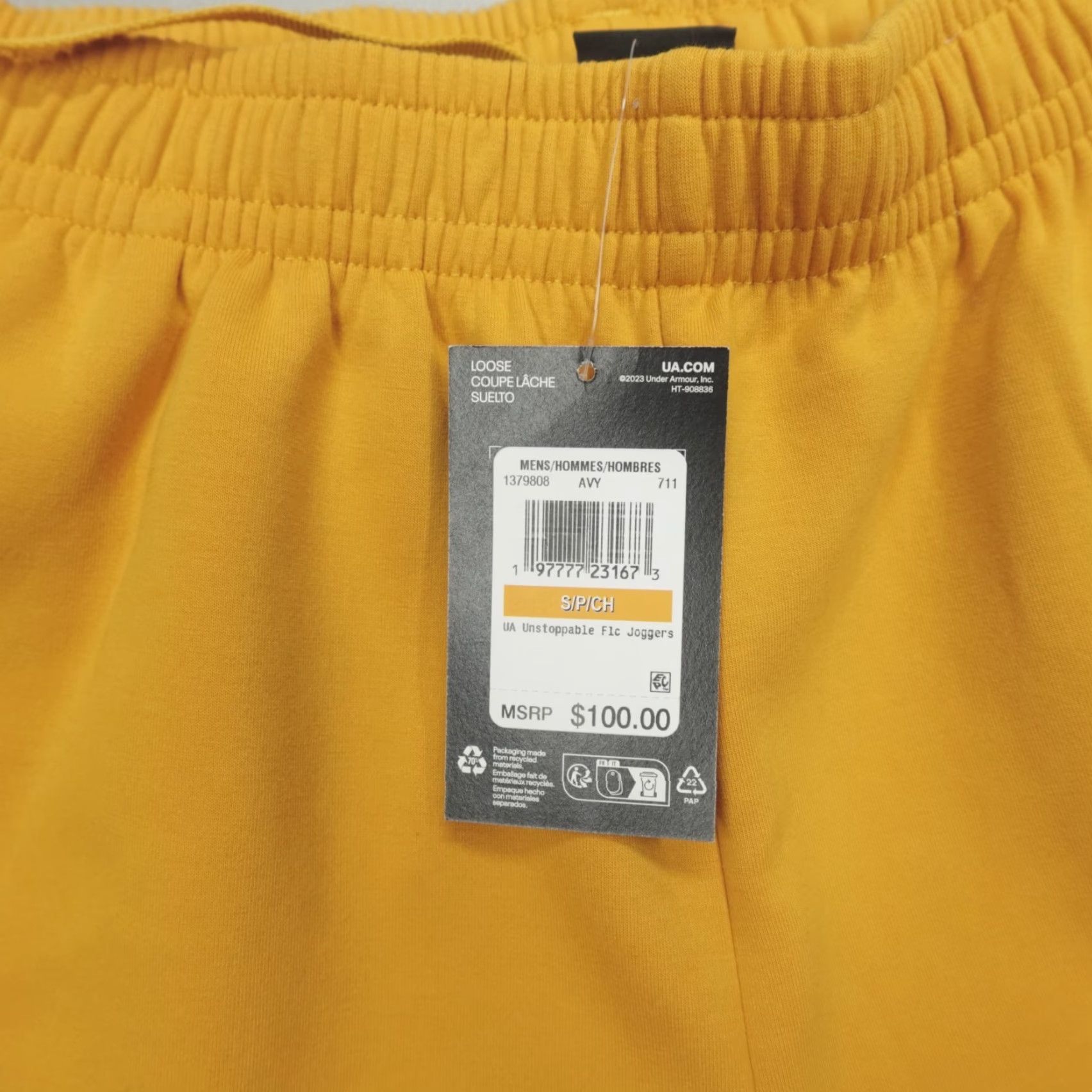 Under Armour Under Armour Unstoppable Fleece Joggers Men’s Size S Yellow 1379808-711 Size US S / EU 44-46 / 1 - 3 Thumbnail